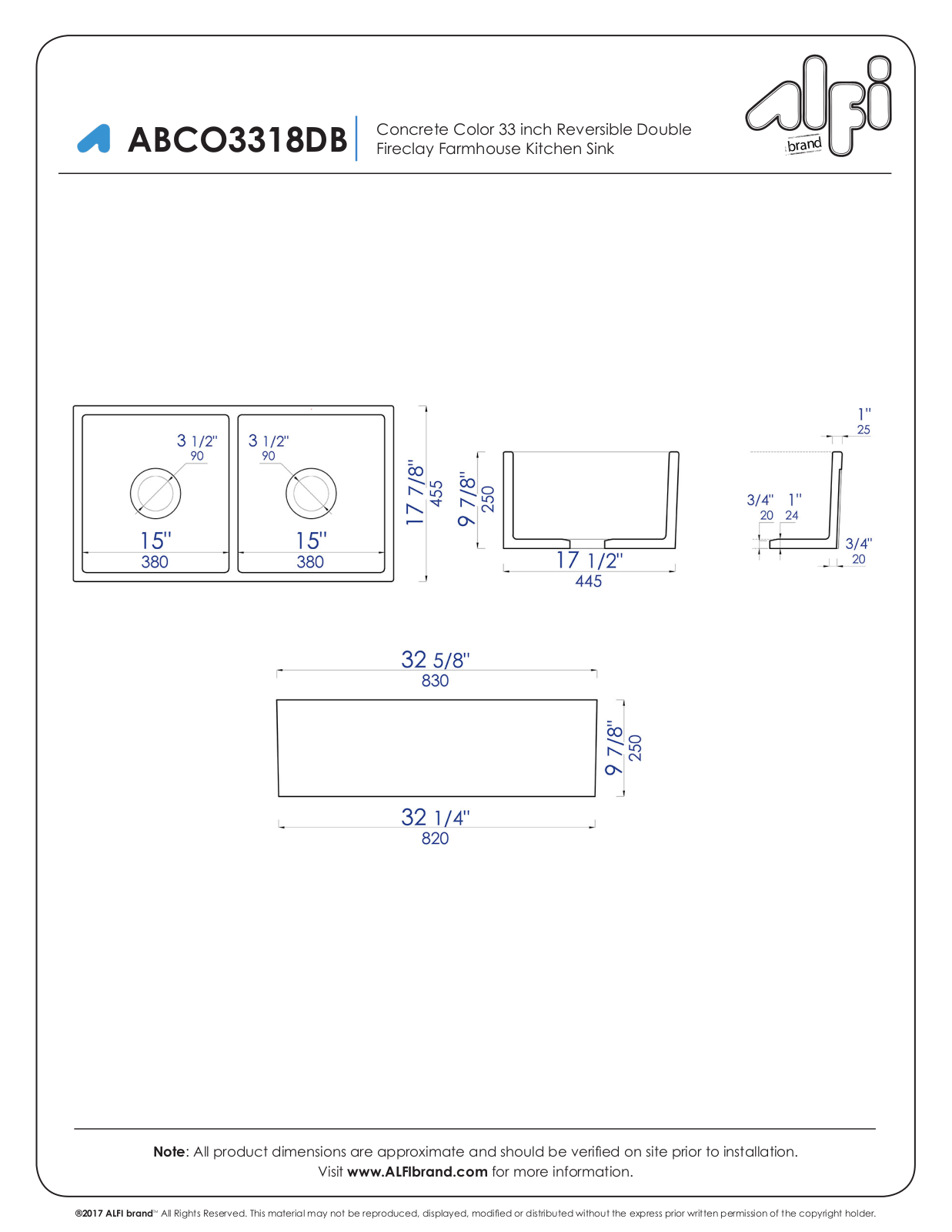 Alfi Brand NBT10005 Dimensions - ManualMachine.com