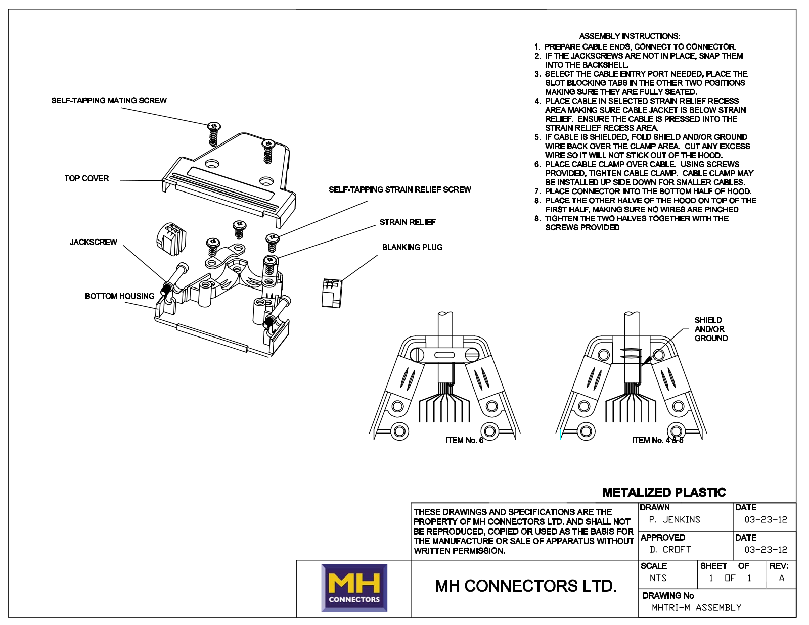 MH Connectors MHTRI-M Assembly