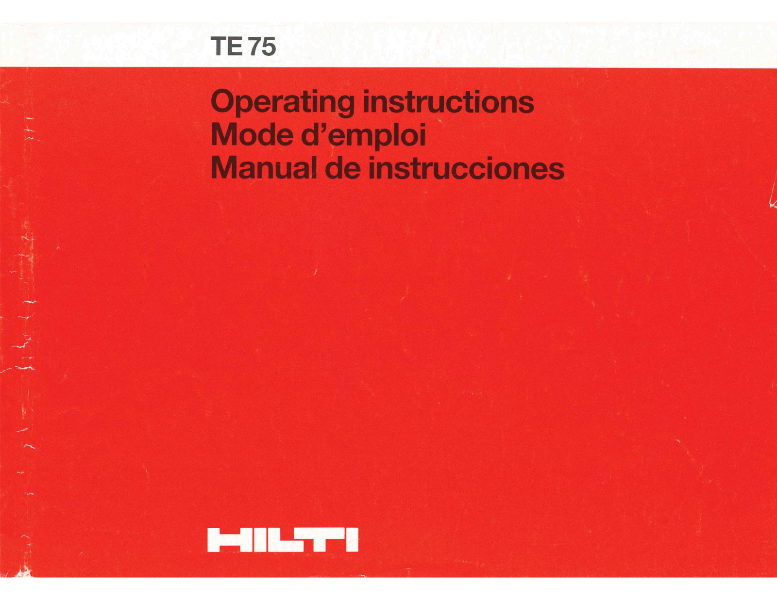 Hilti TE 75 User Manual