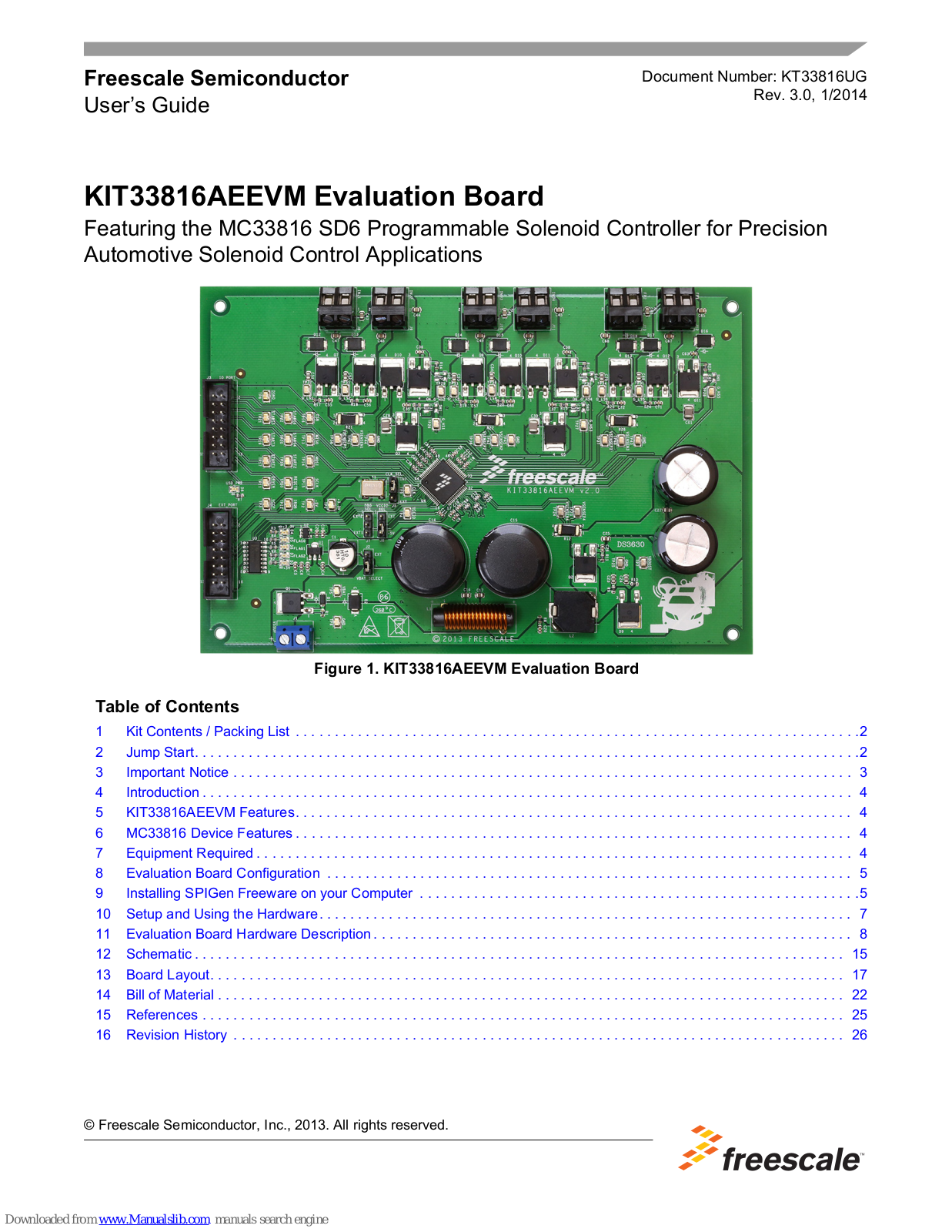 Freescale Semiconductor KIT33816AEEVM User Manual