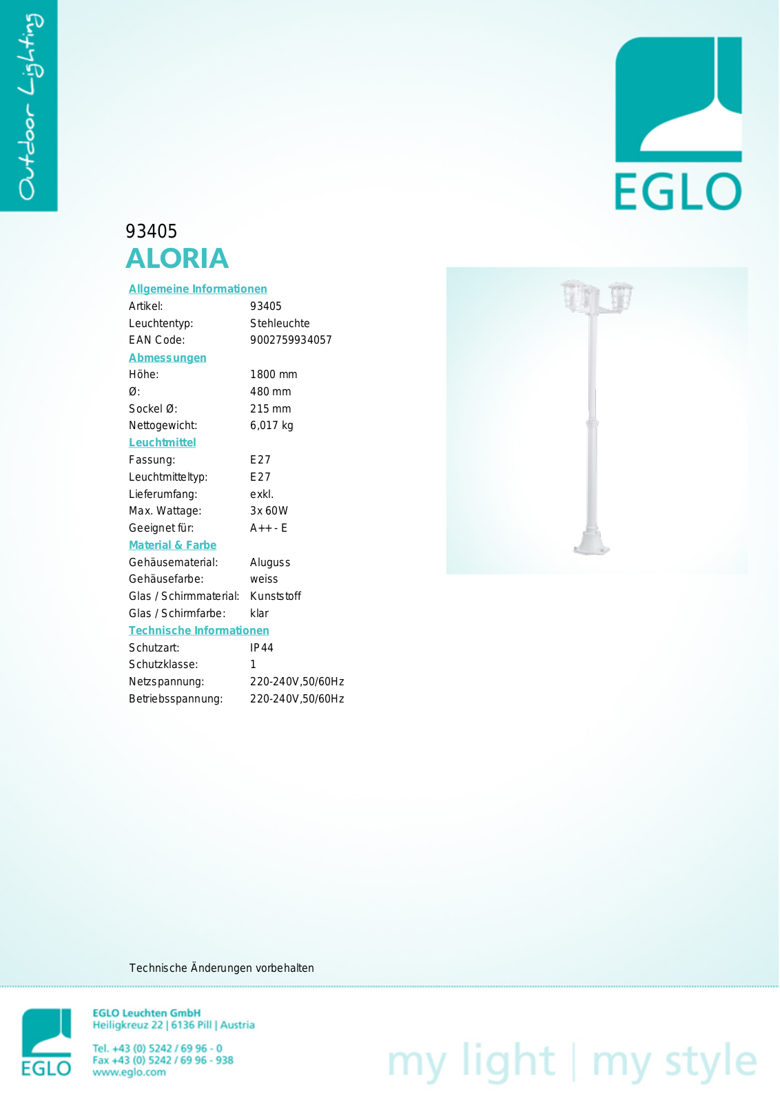 Eglo 93405 Service Manual