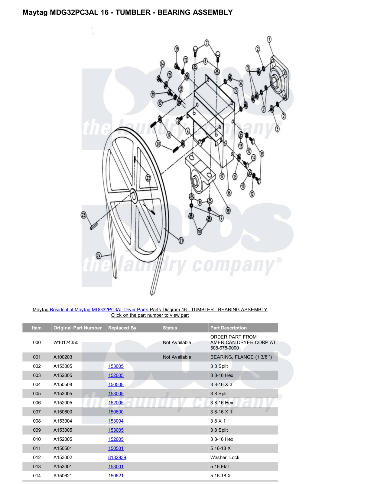 Maytag MDG32PC3AL Parts Diagram