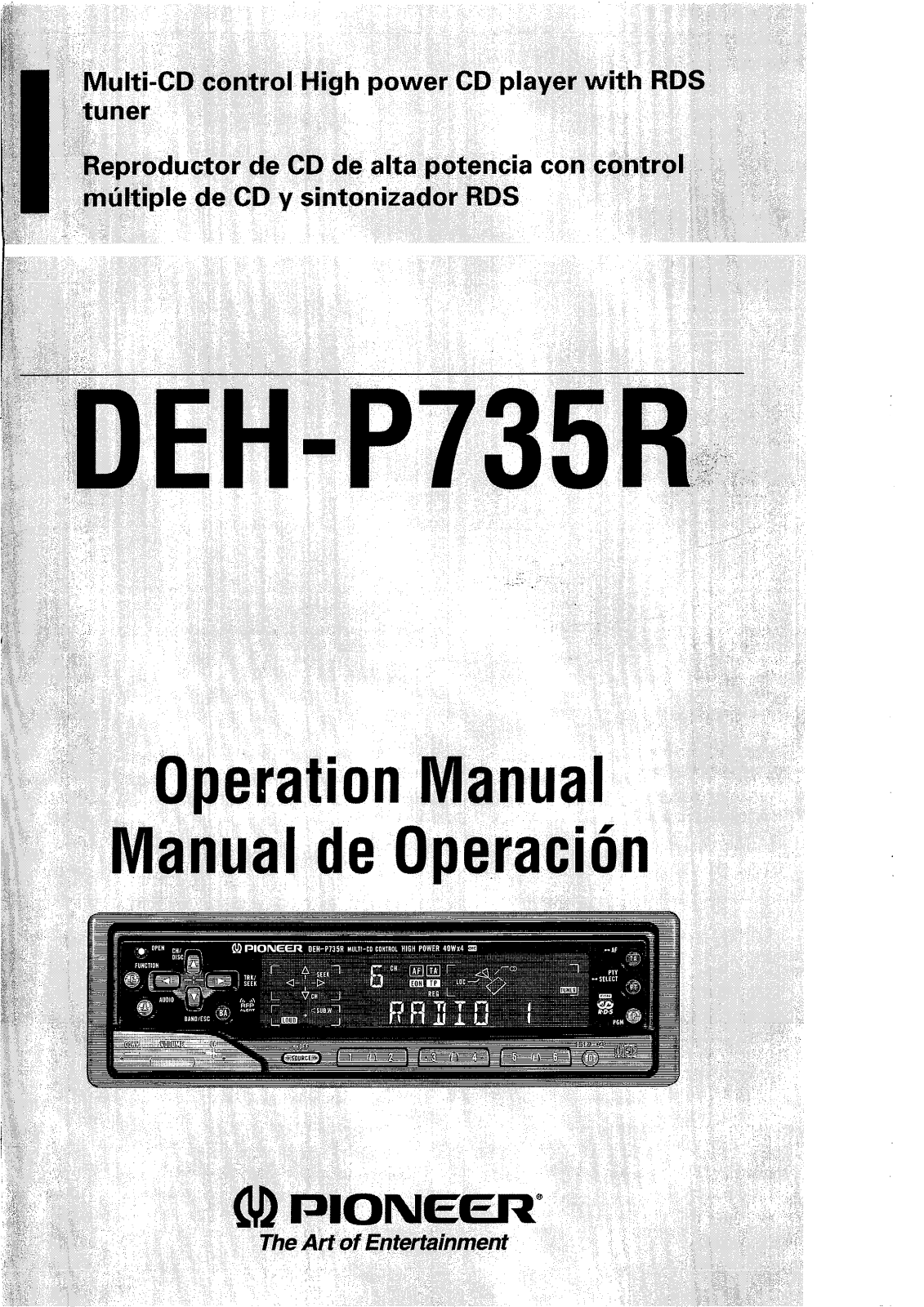 Pioneer DEH-P735R User Manual