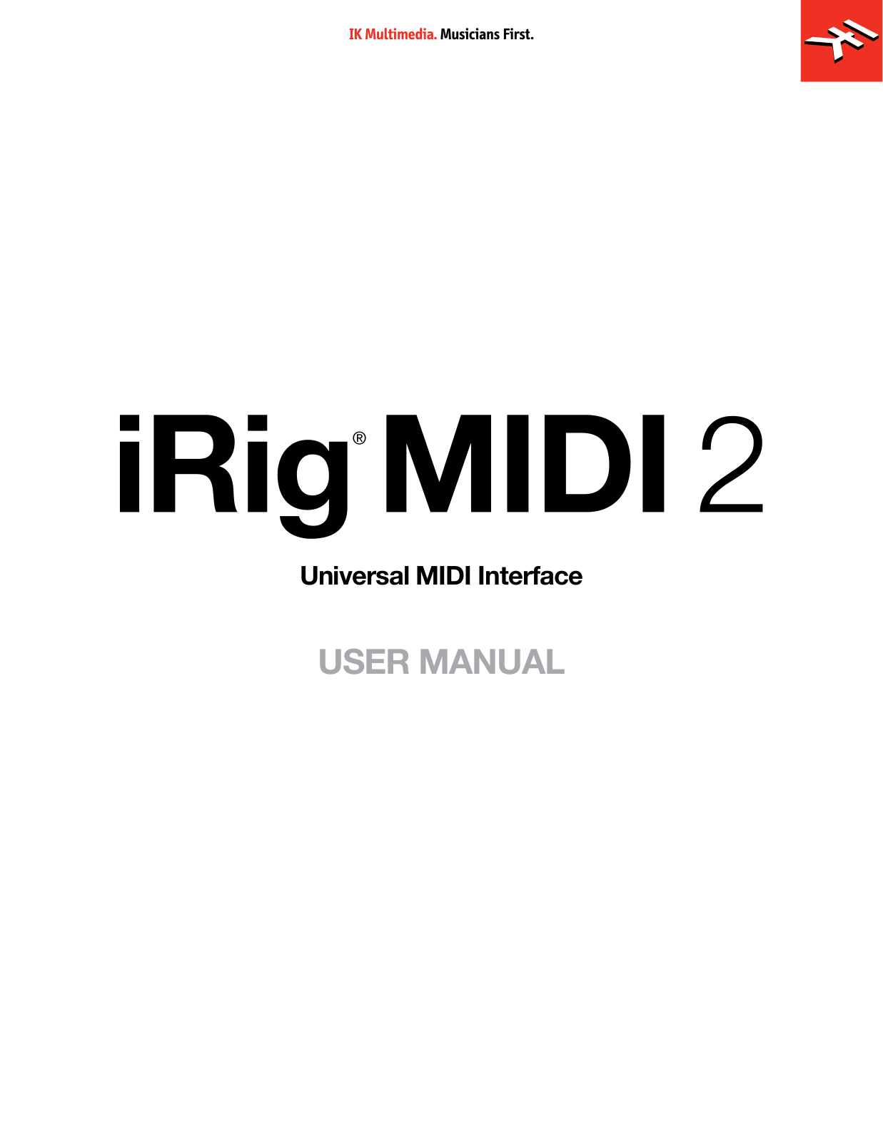 Ik Multimedia iRig MIDI 2 USER MANUAL