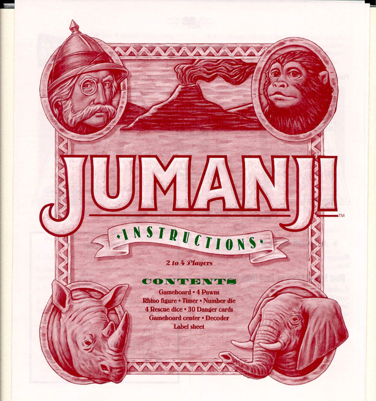 Hasbro JUMANJI User Manual