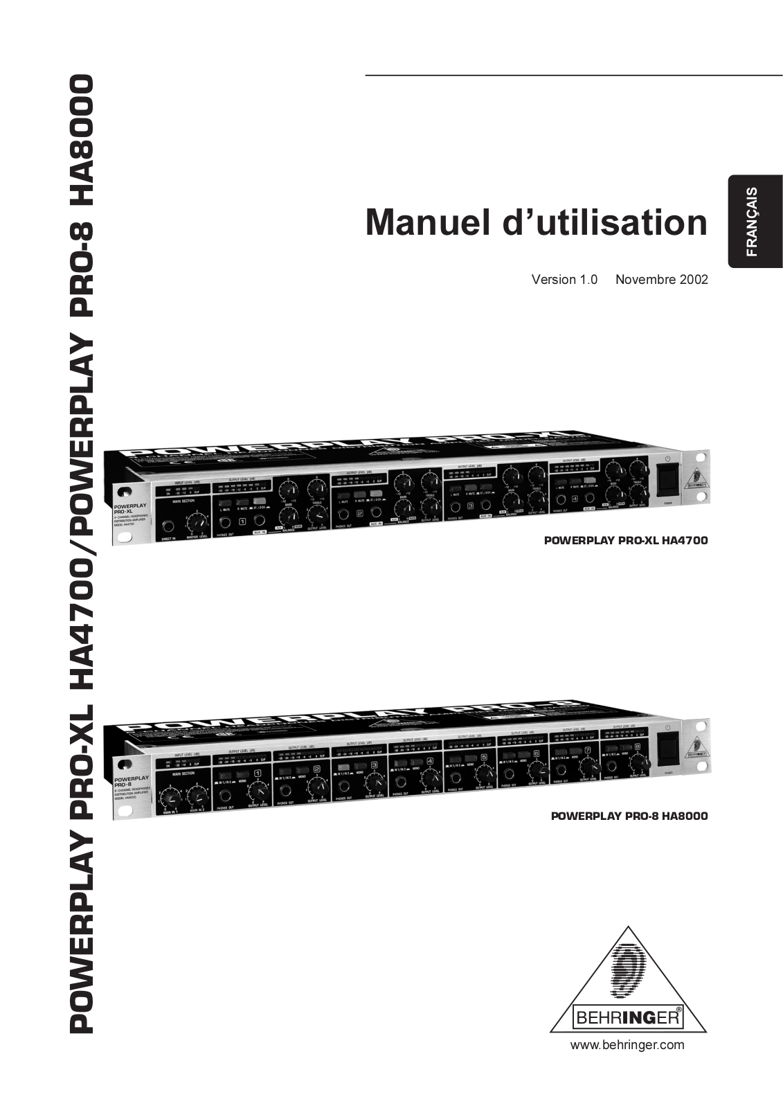 BEHRINGER HA4700 User Manual