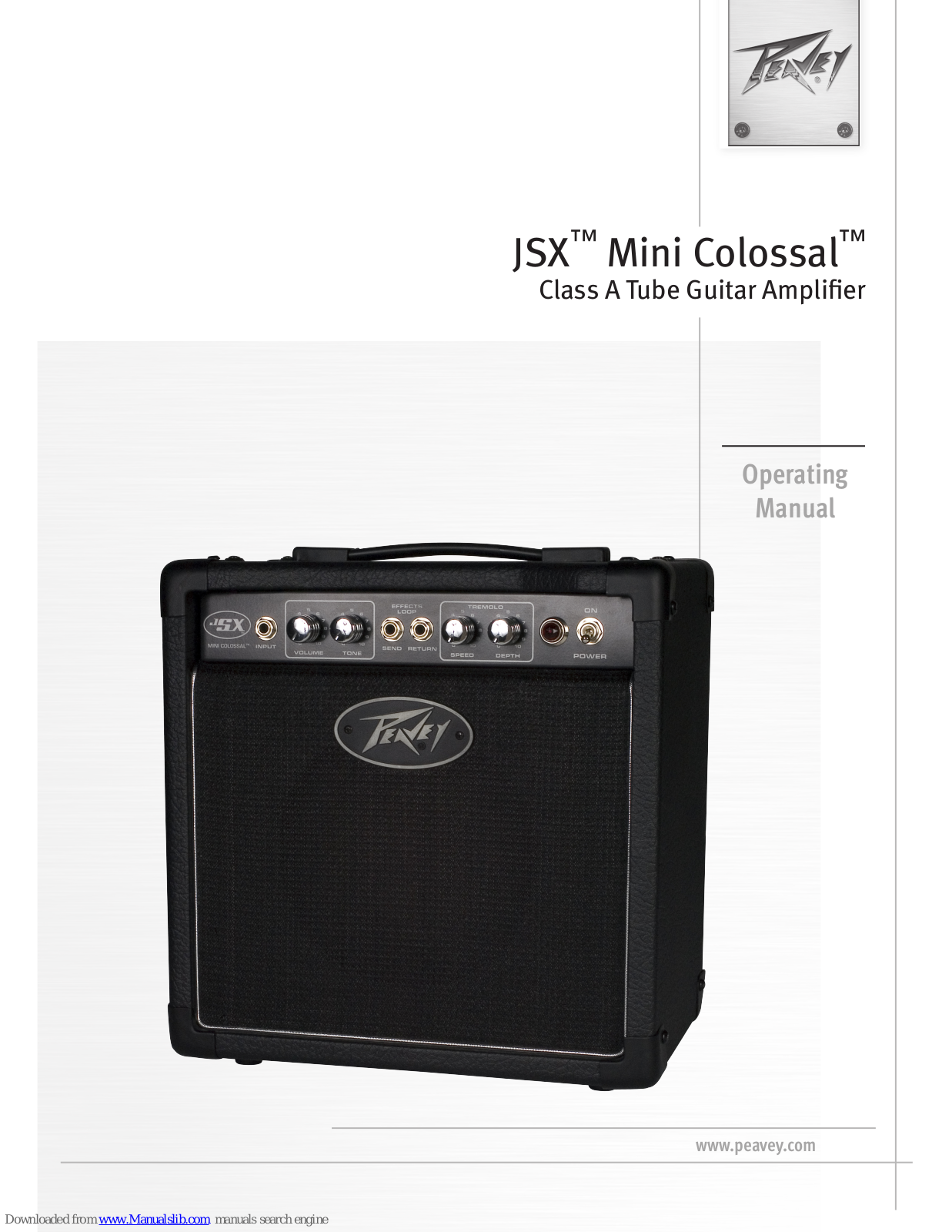 Peavey JSX JSX Mini Colossal, JSX Mini Colossal Operating Manual