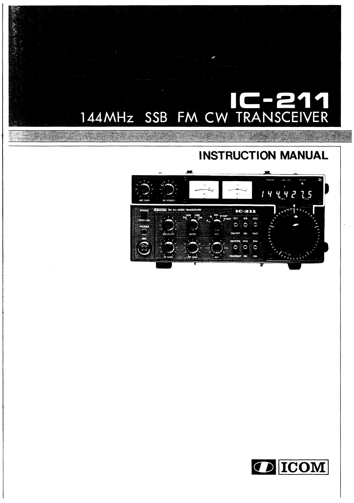 Icom IC-211 User Manual