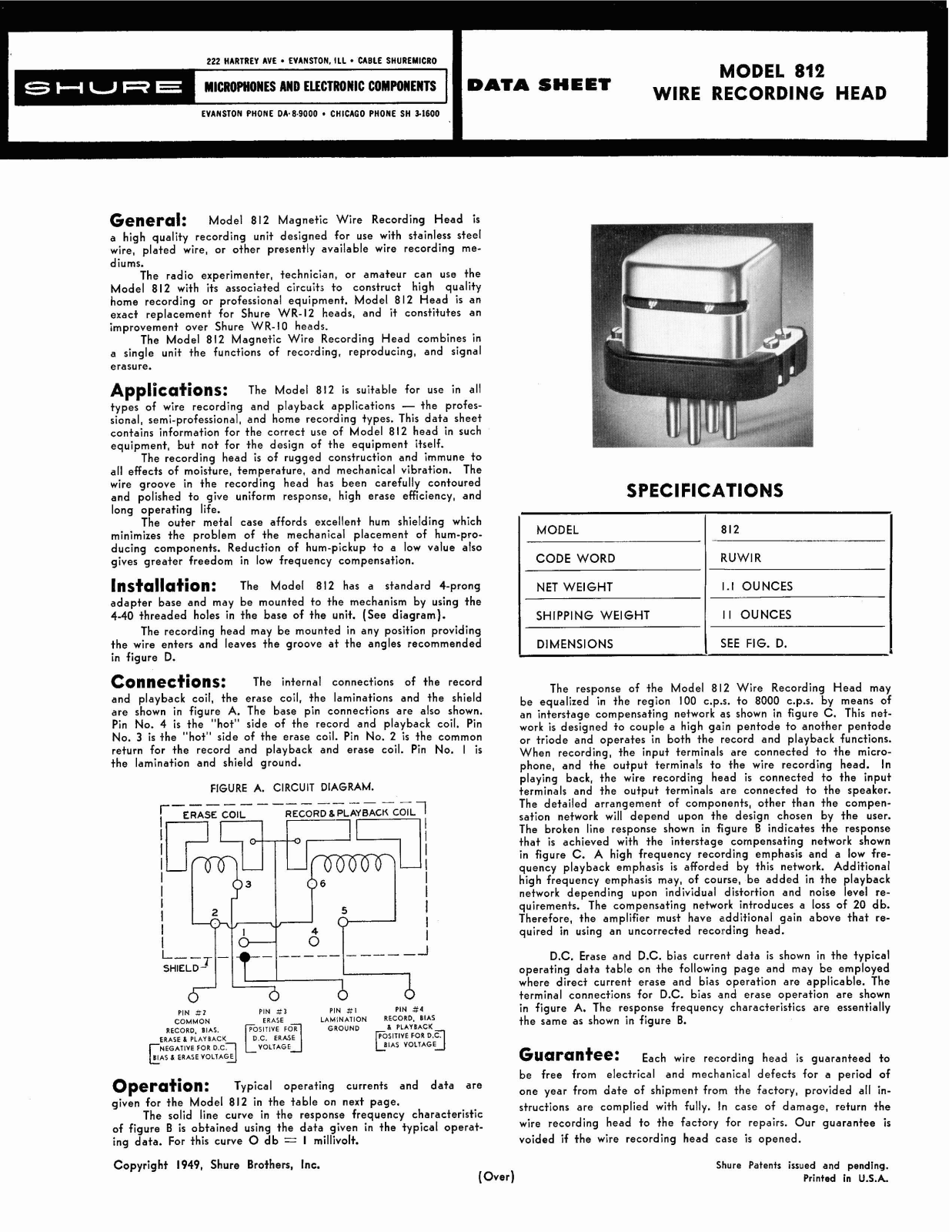 Shure 812 User Guide - ManualMachine.com