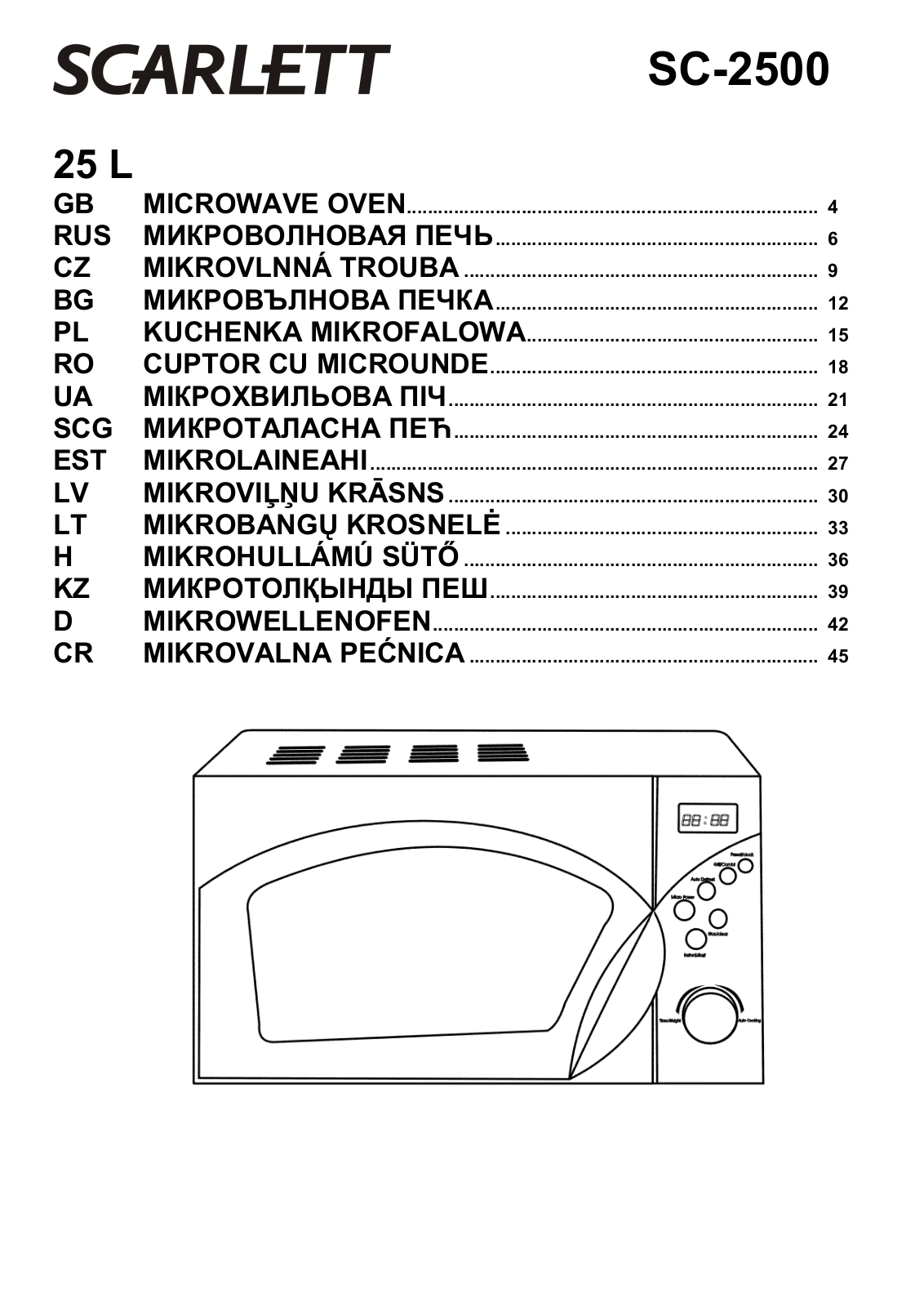 Scarlett SC-2500 User manual