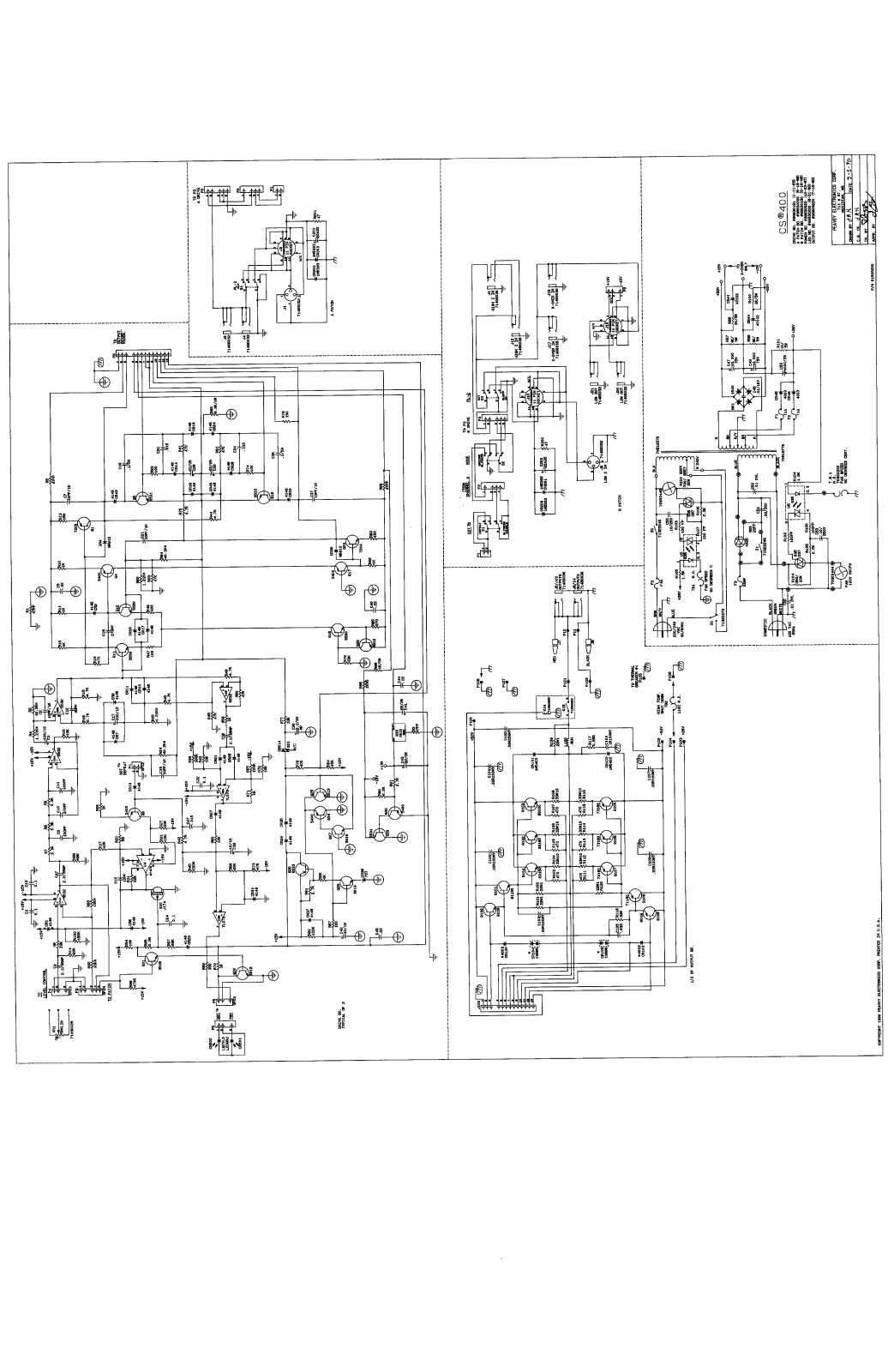 Peavey Electronics CS-400 Schematic