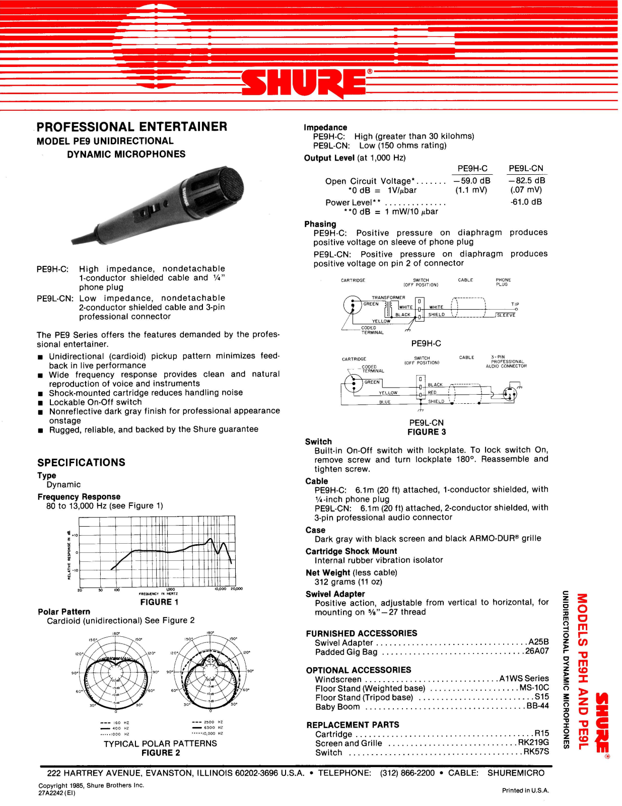 Shure PE9 User Guide - ManualMachine.com