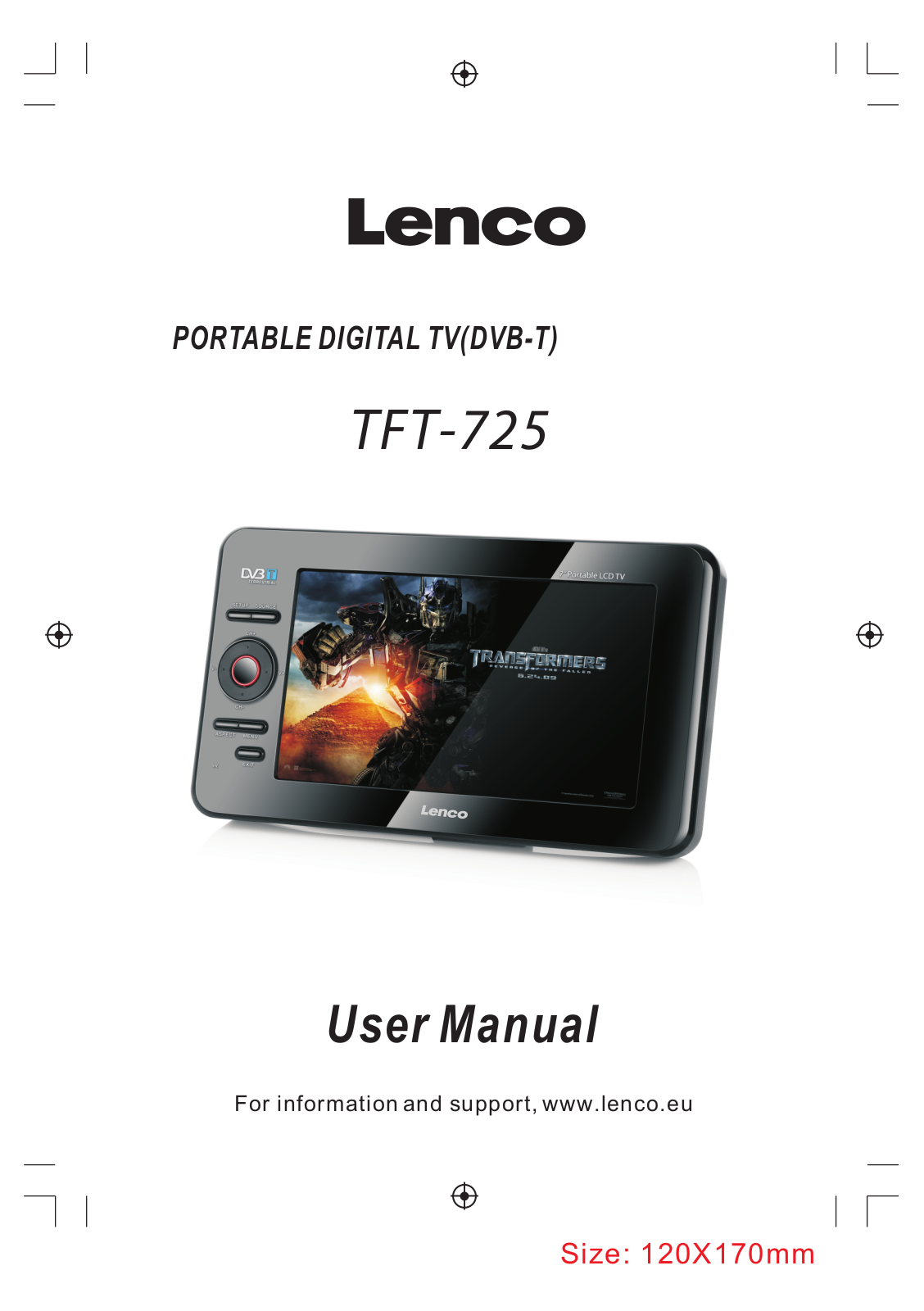 Lenco TFT 725, TFT 925 User Manual