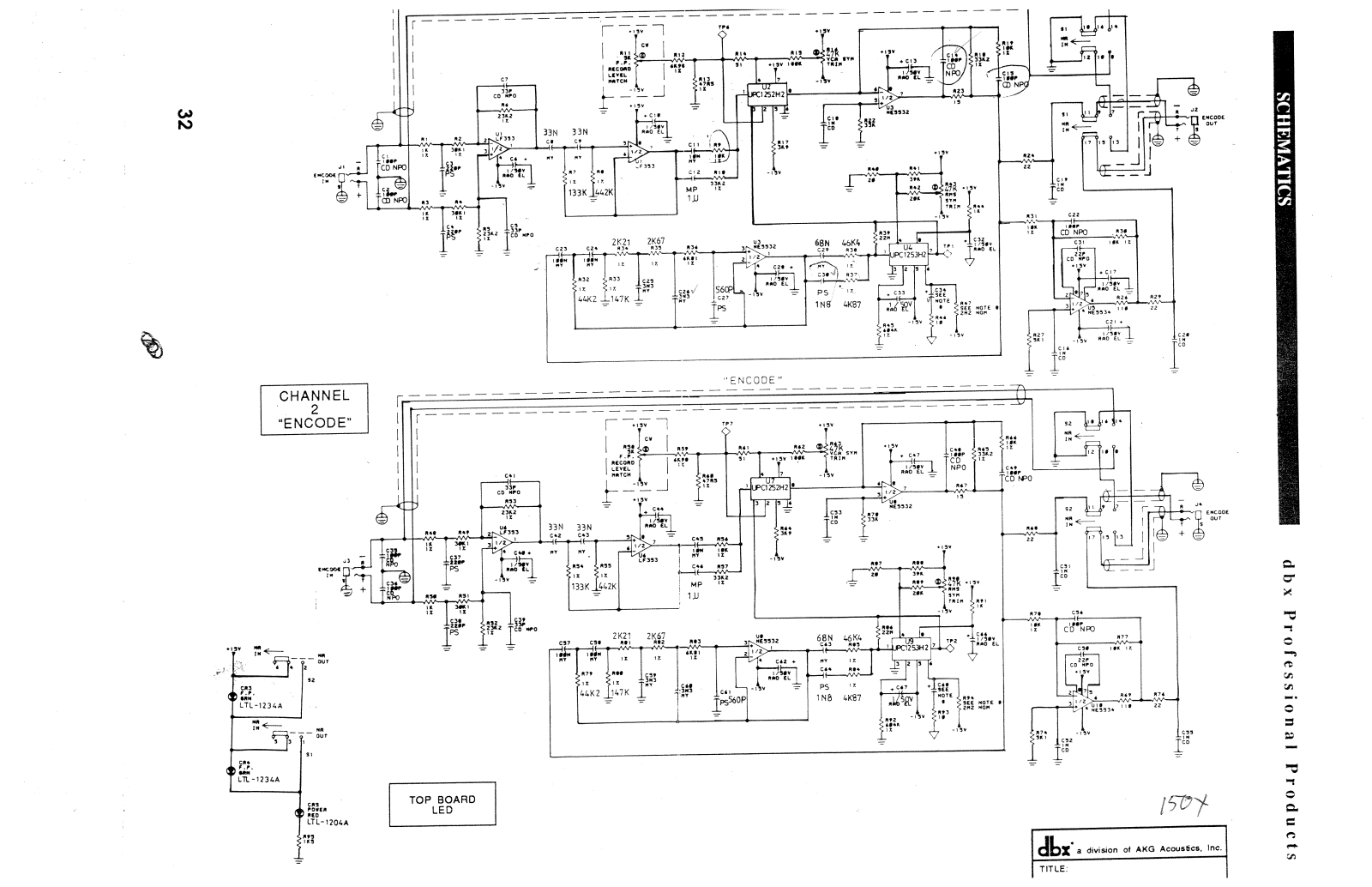 DBX 150X CH 2 encode, 150X Schematic