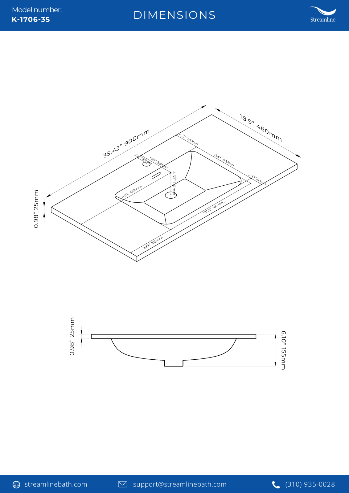 Streamline Bath SLBH7691 Specifications - ManualMachine.com