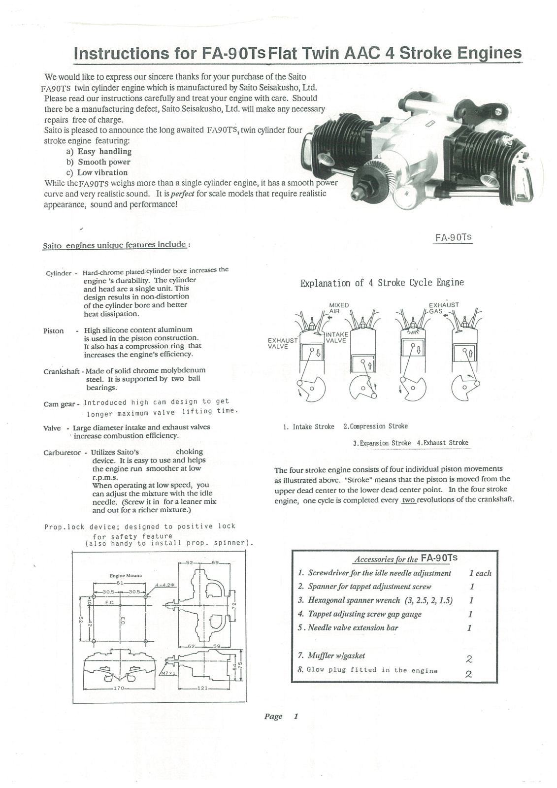 Saito FA-90TS User Manual