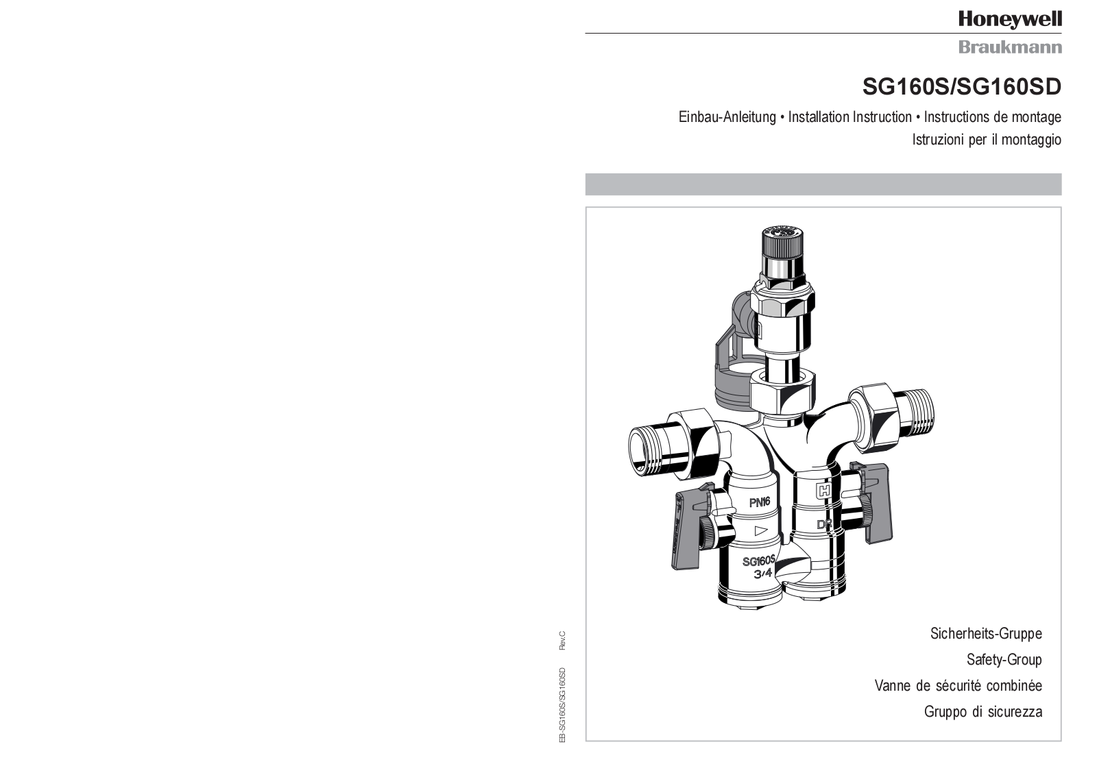 HONEYWELL SG160S, SG160SD User Manual