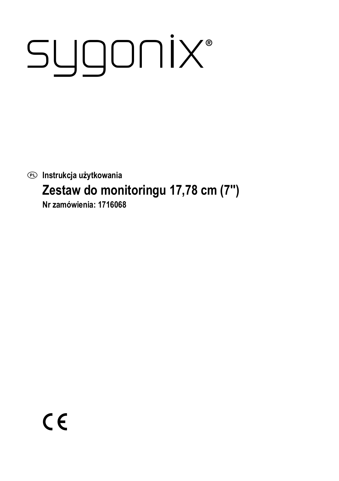 Sygonix 1716068 Operating instructions