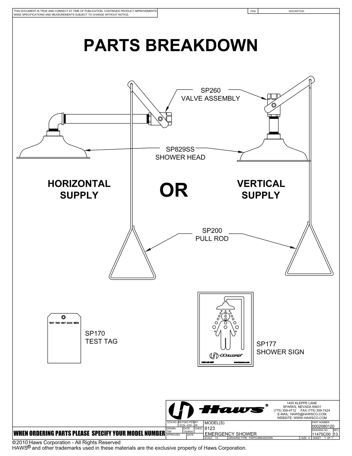 Haws 8123 Shematics