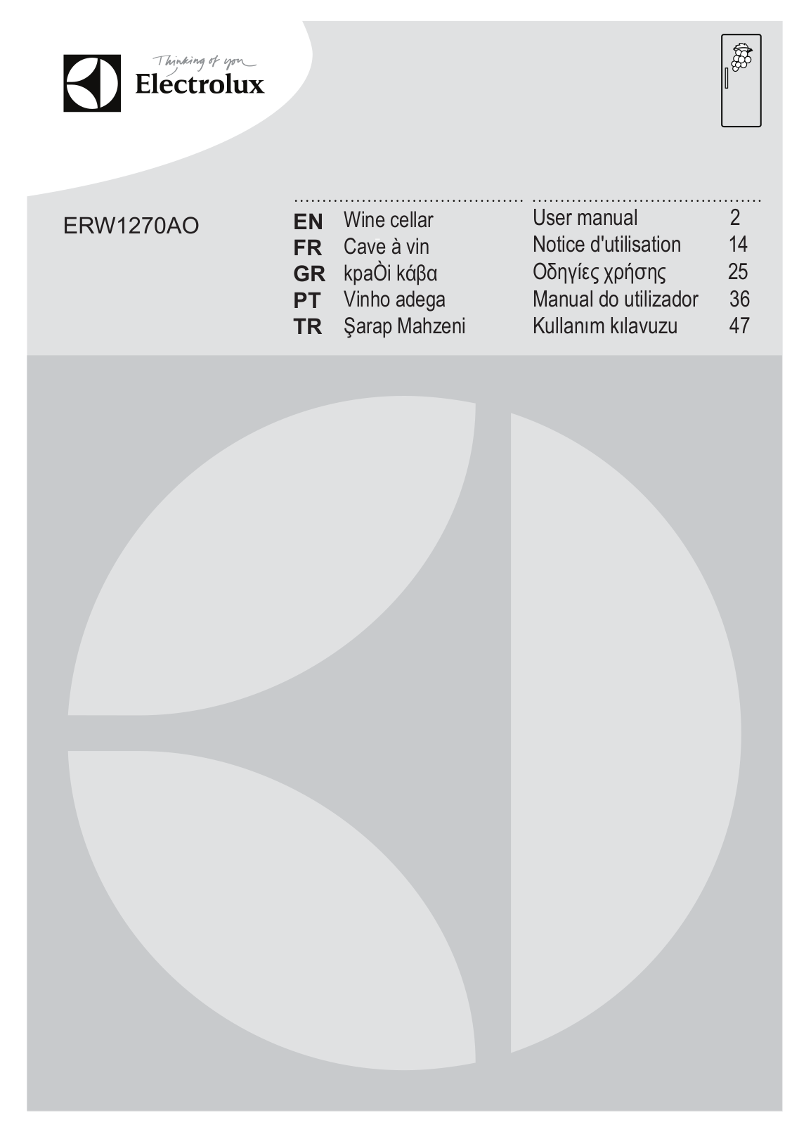 AEG ERW1270AO User Manual