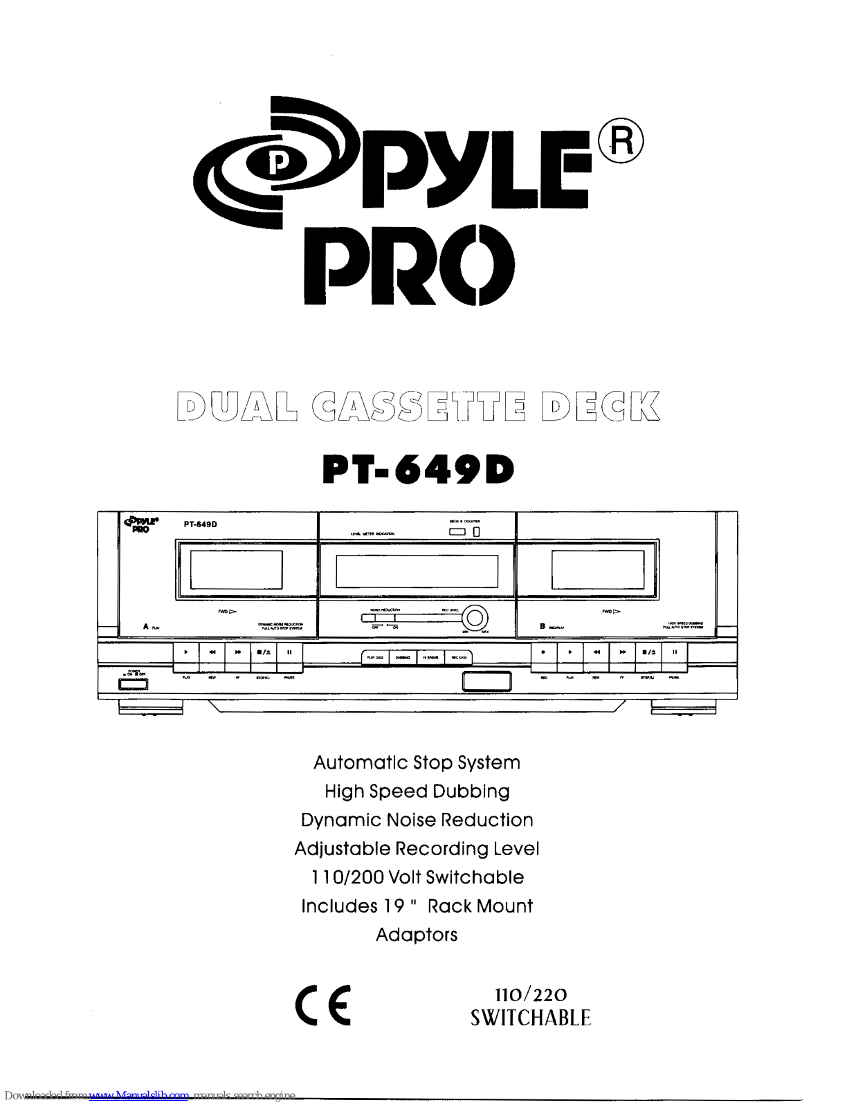 Pyle PT-649 User Manual - ManualMachine.com