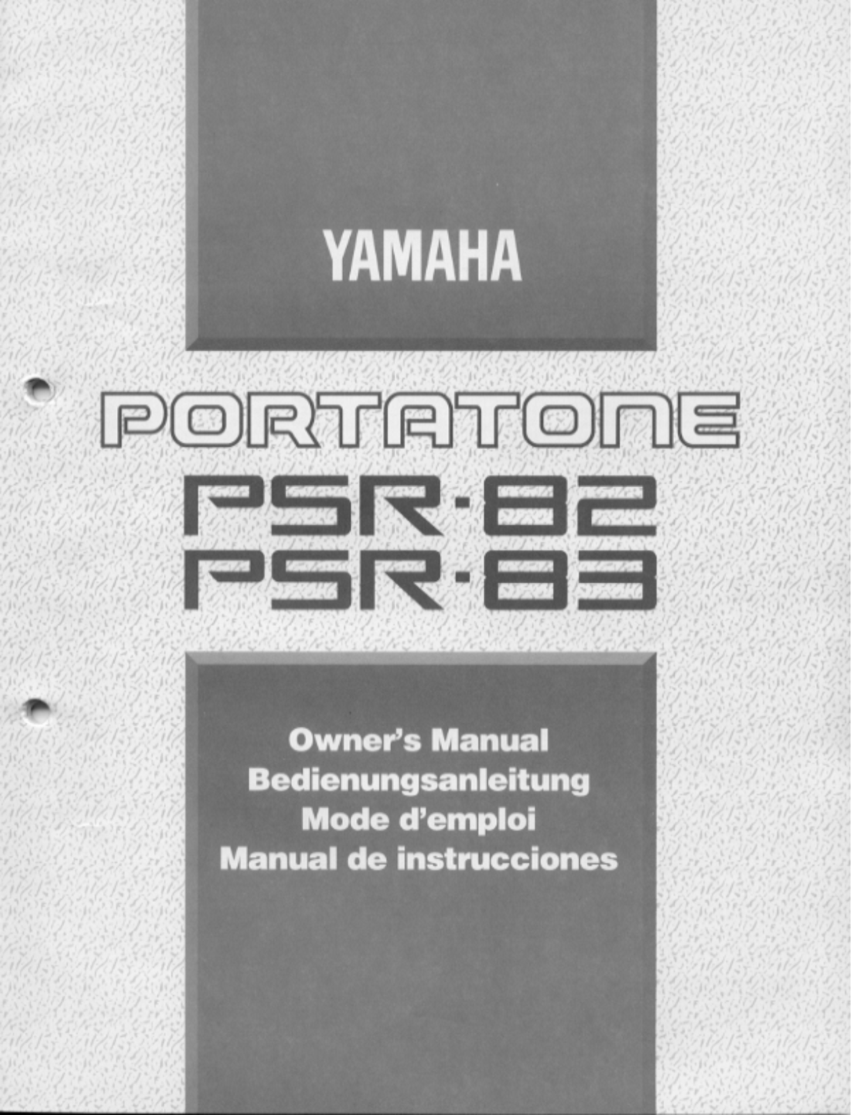 Yamaha PSR-83, PSR-83E User Manual