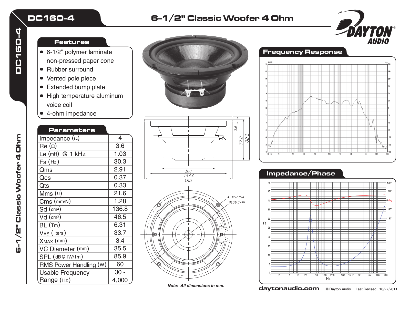 Dayton DC160-4 6-1 User Manual