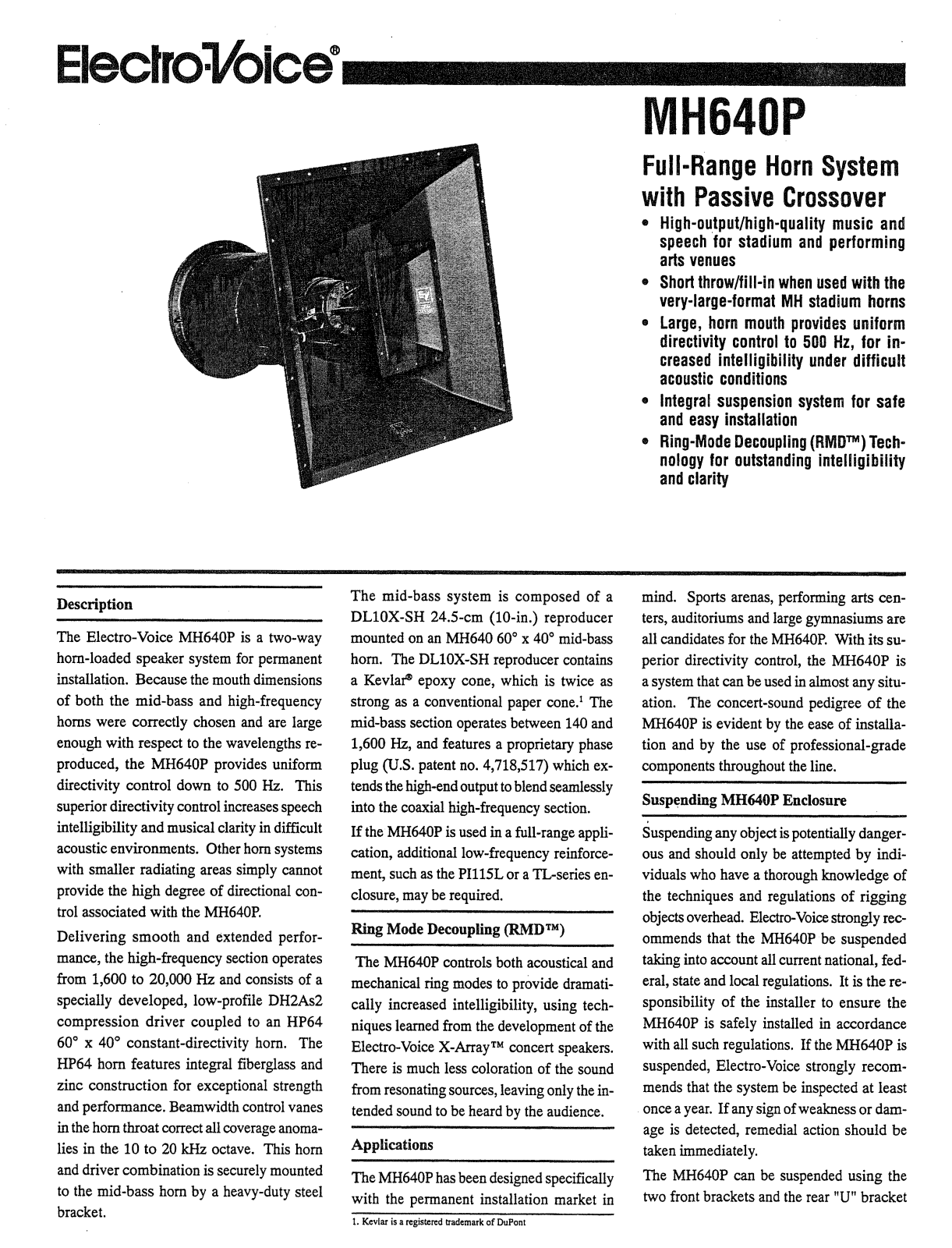 Electro-Voice MH640P User Manual