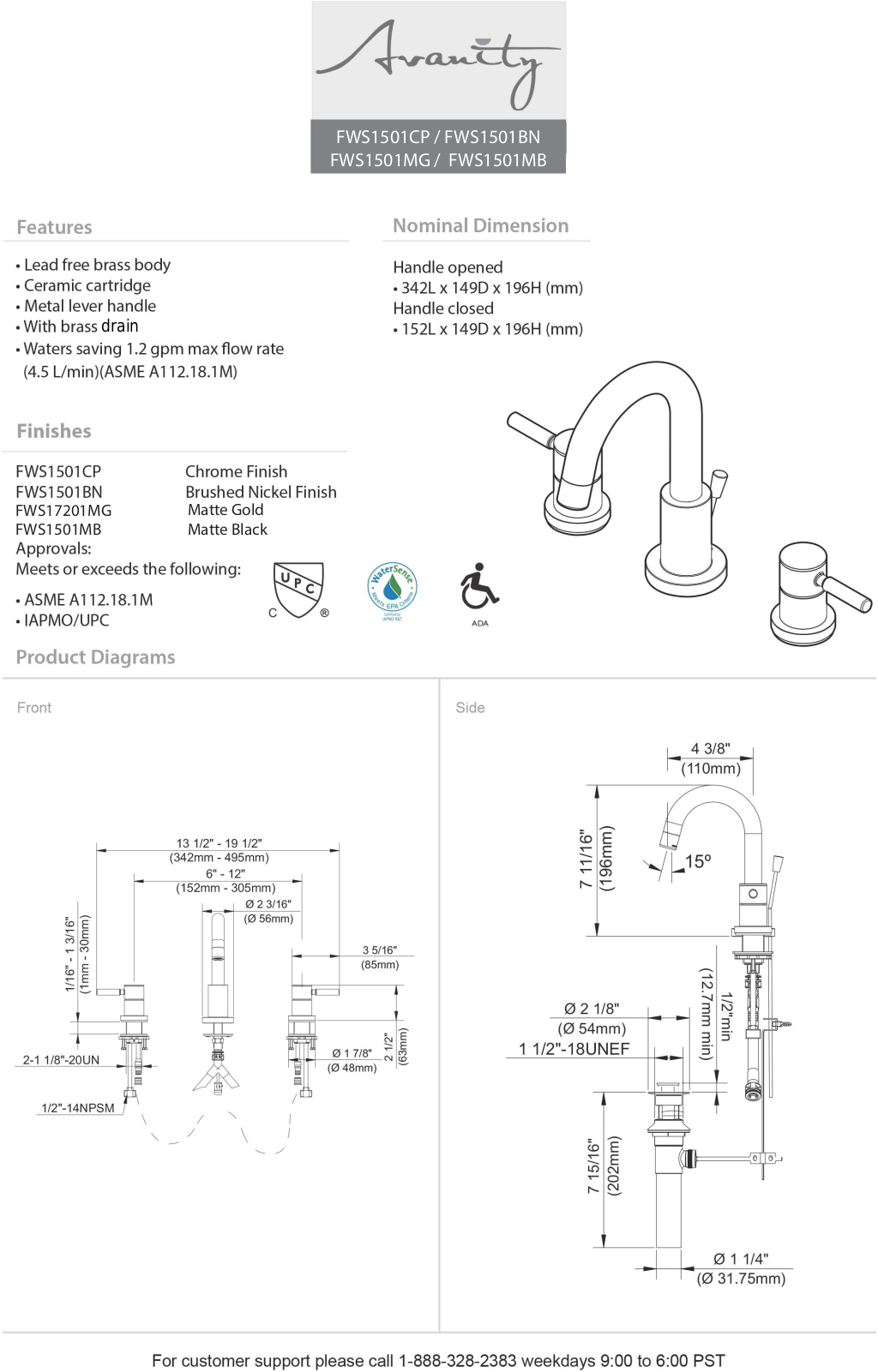 Avanity BDJB1025 Specifications - ManualMachine.com