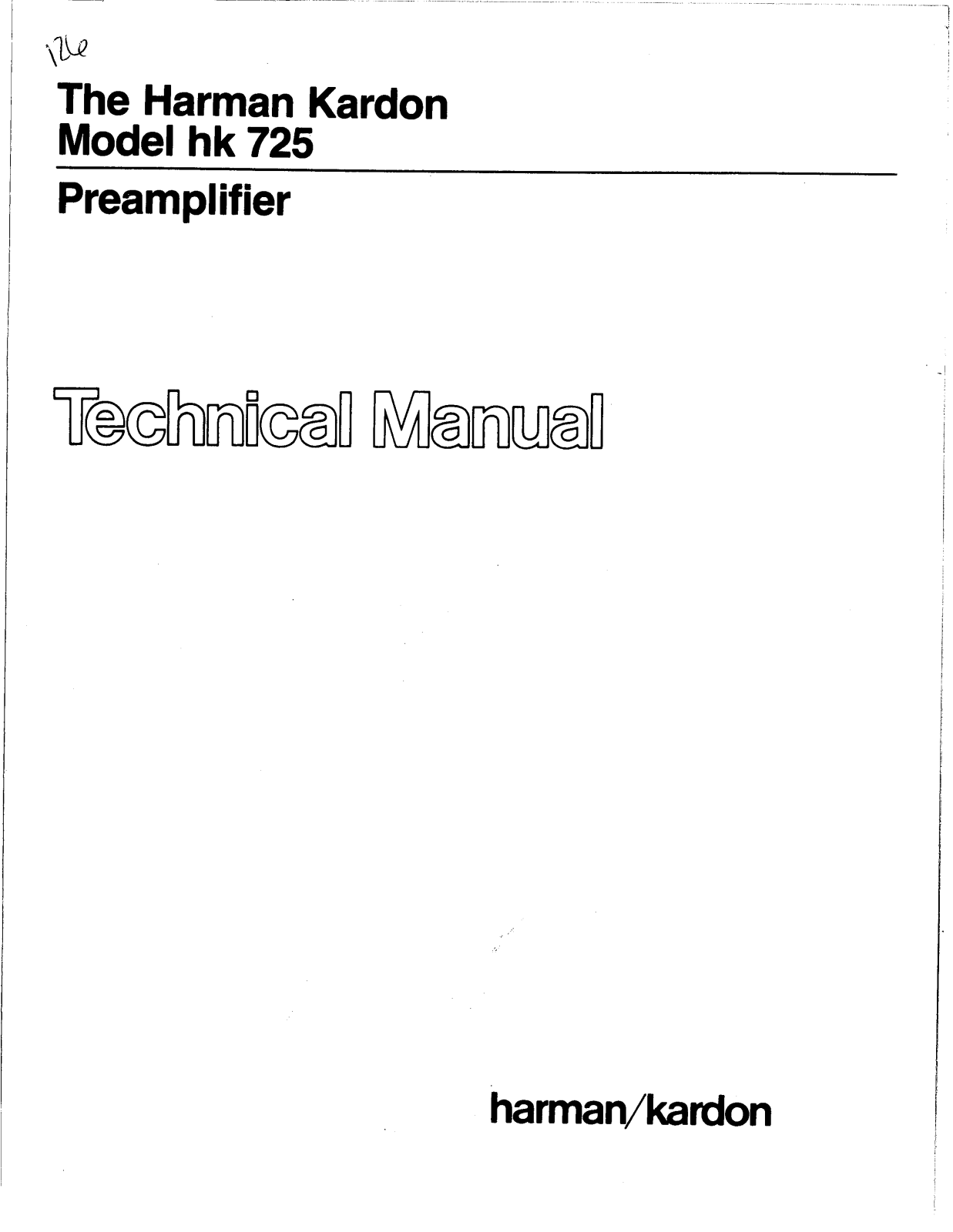 Harman Kardon 725 pre schematic