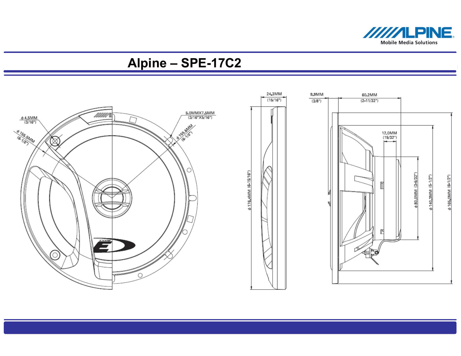 Alpine SPE-17C2 User Manual