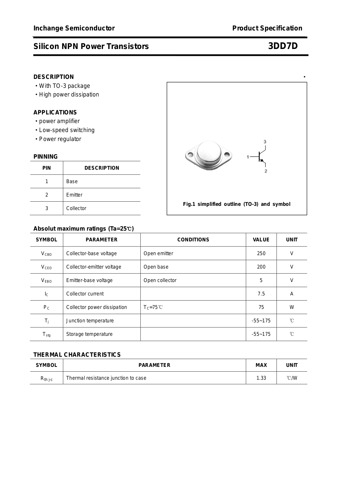 Datasheet 3dd7d Datasheet - ManualMachine.com