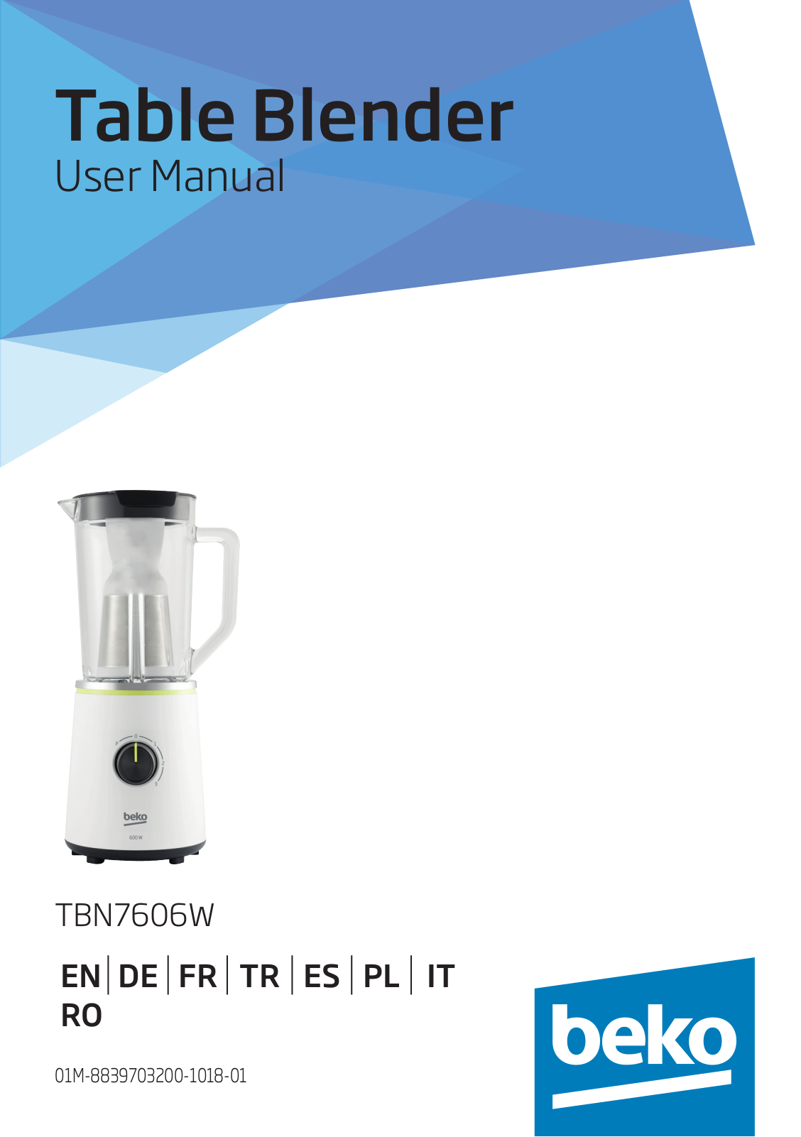 Beko TBN7606W User manual