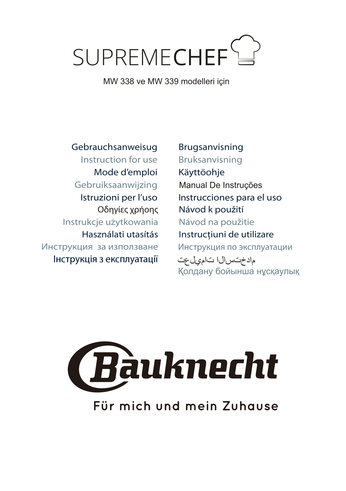 BAUKNECHT MW 338 B User Manual