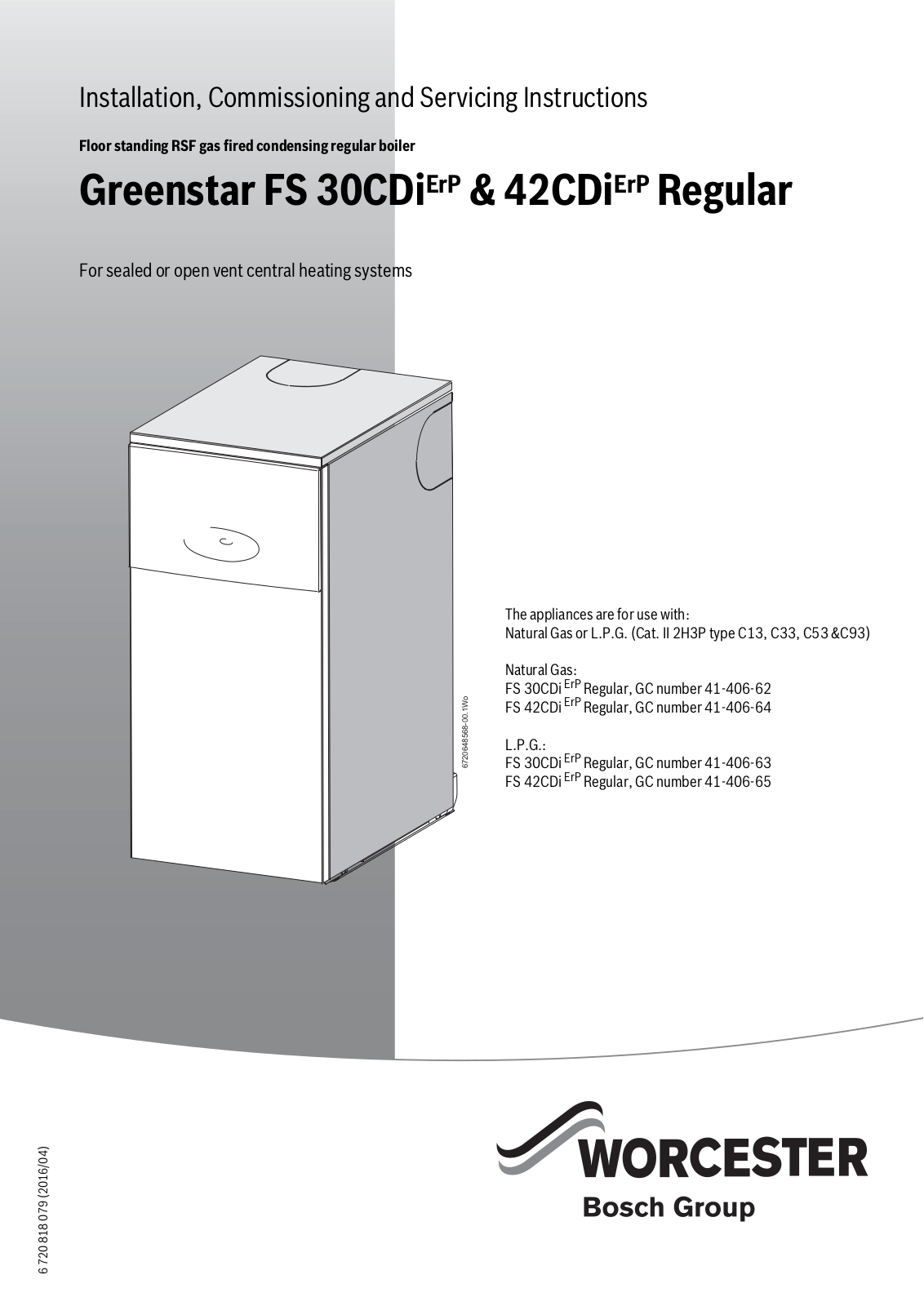 worcester Greenstar FS 30CDi ErP (LPG) User guide