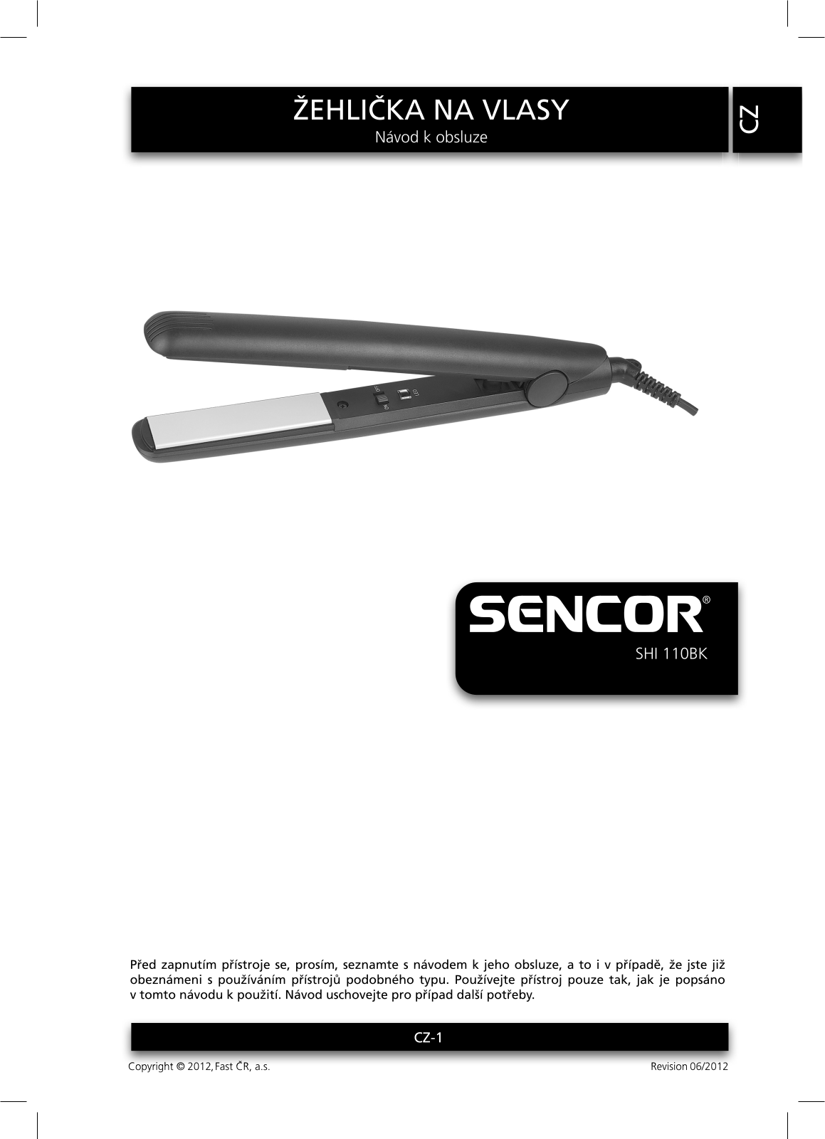 Sencor SHI 110BK User Manual