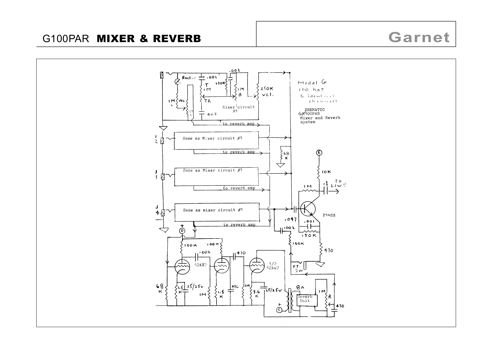 Garnet g100par schematic