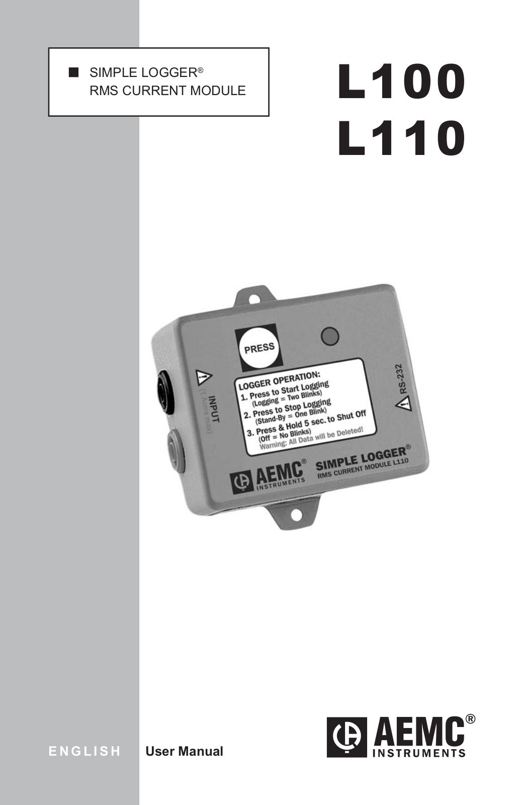 Aemc instruments L110, L100 User Manual