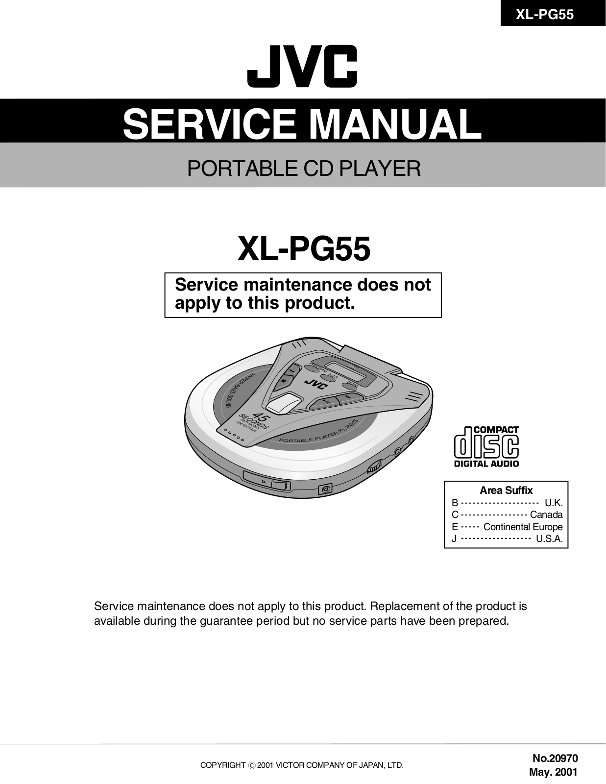 JVC XL PG55 Service Manual