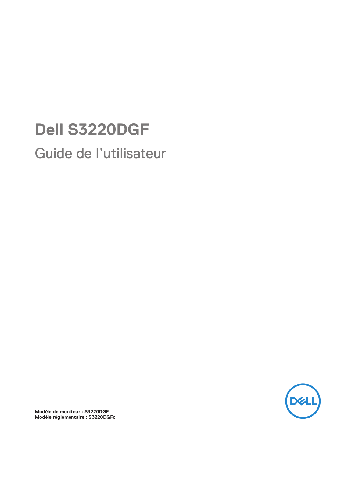 Dell S3220DGF User Manual