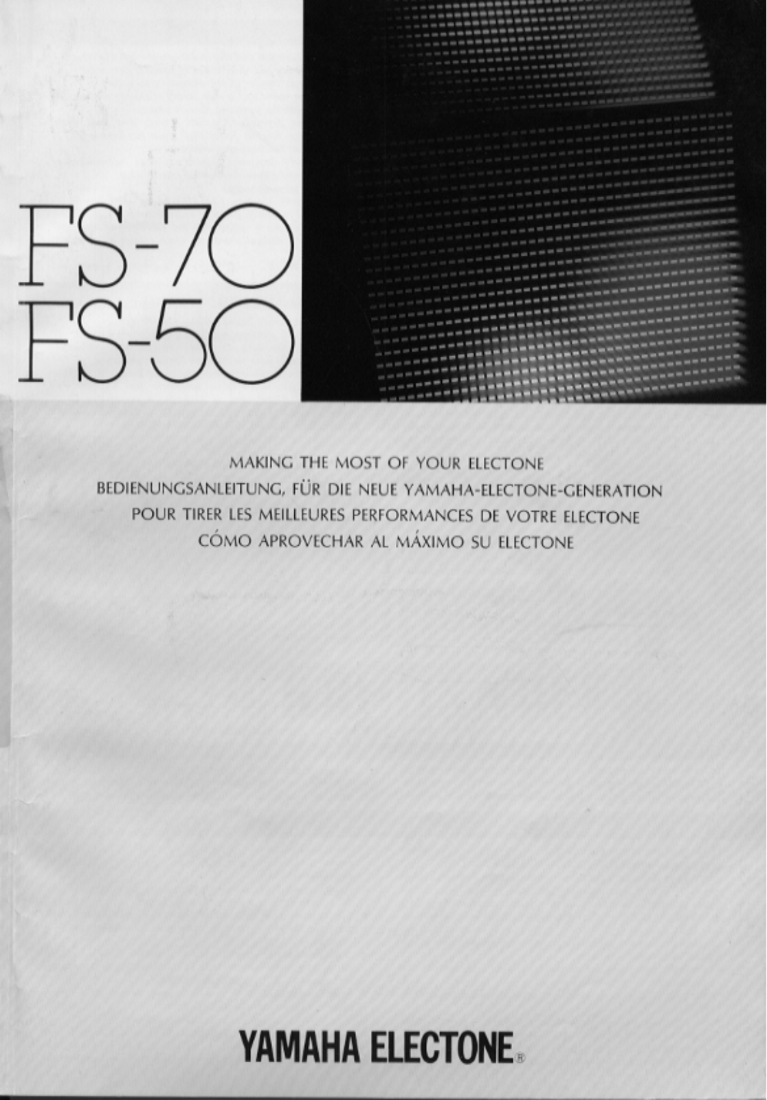 Yamaha FS70, FS70E User Manual