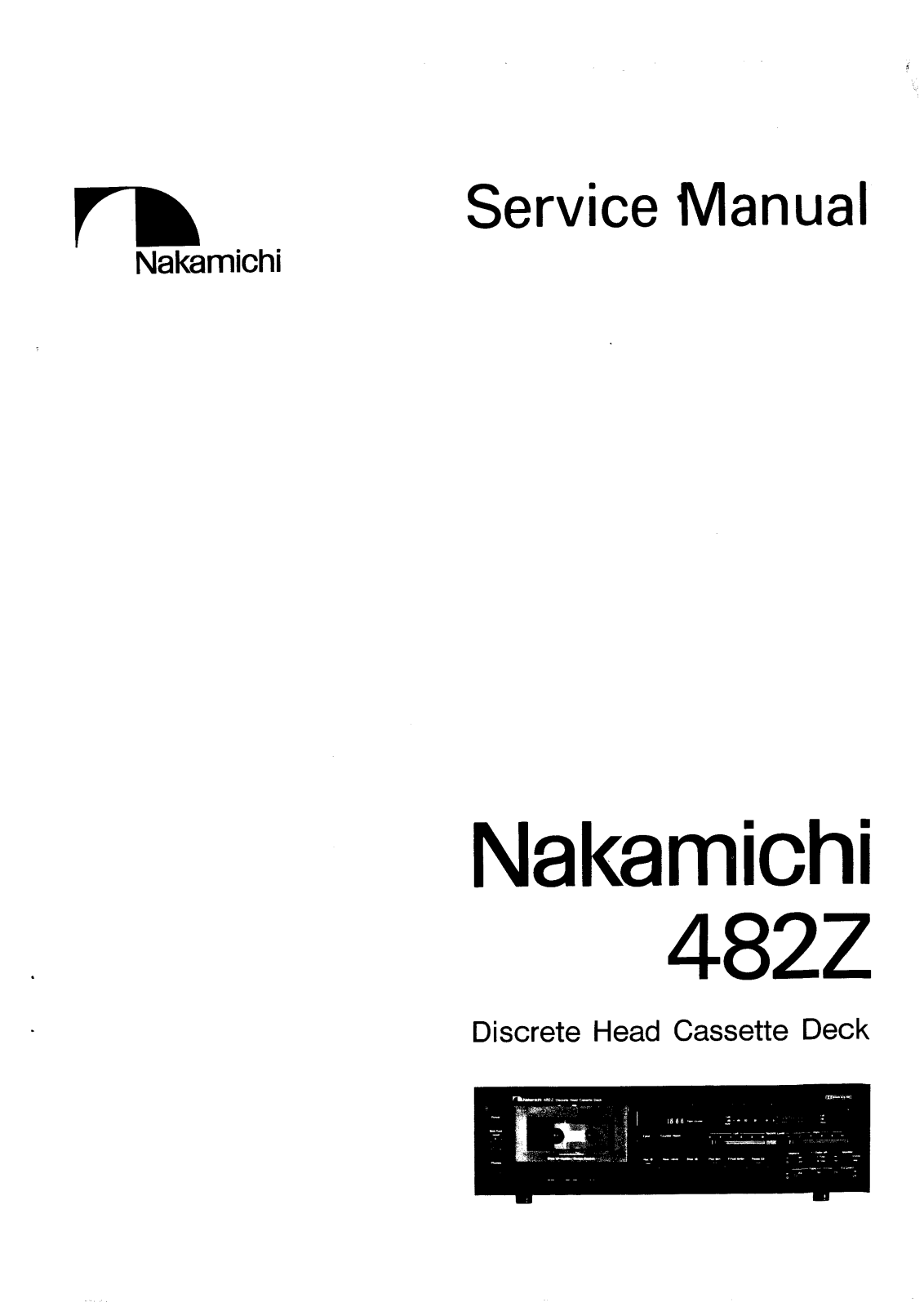 Nakamichi 482-Z Service manual