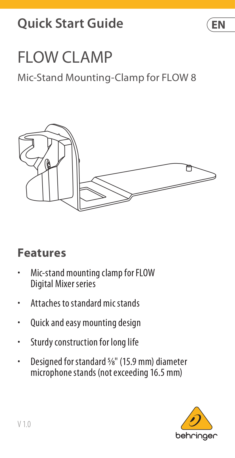 Behringer Flow Clamp Quick Start Guide