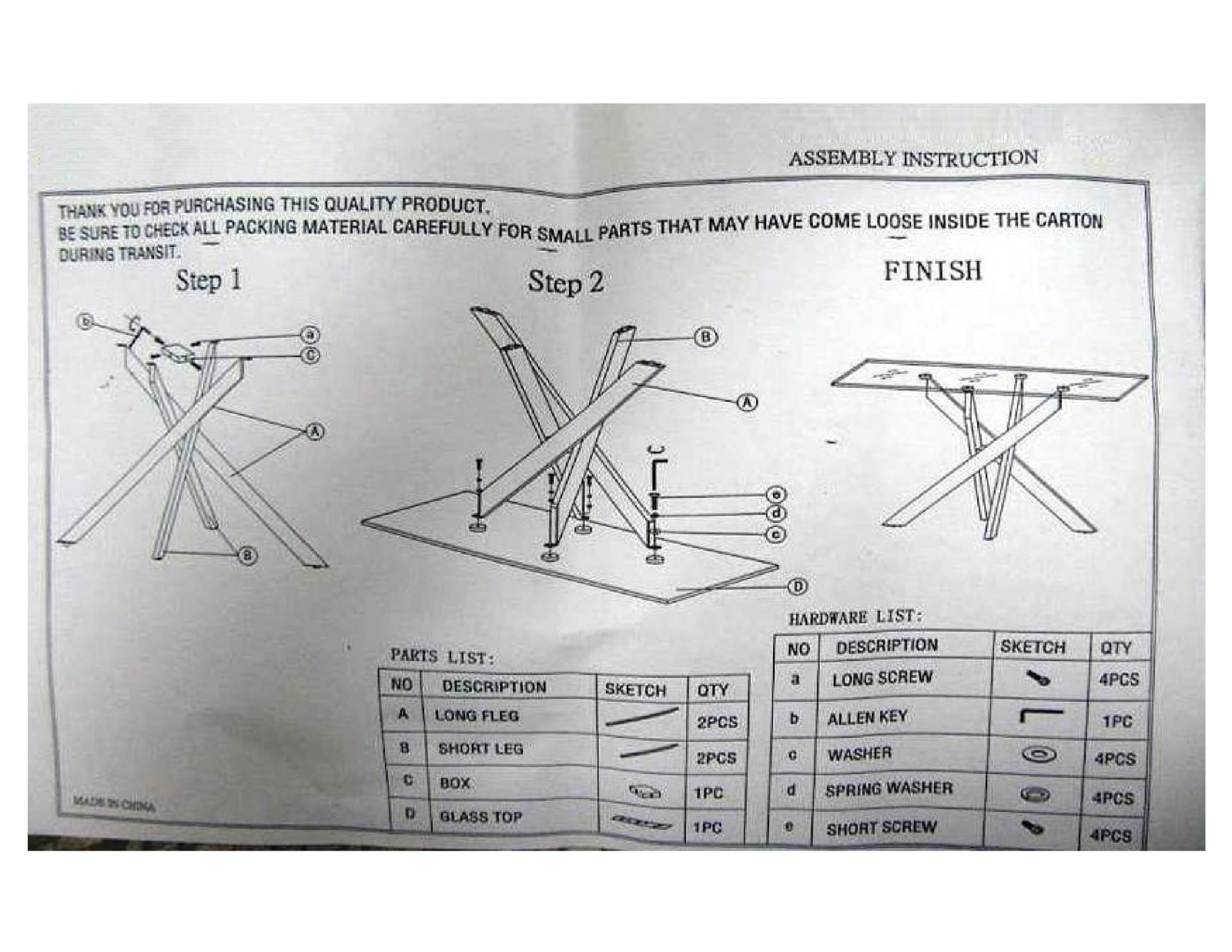Wade Logan CNI10096 Assembly Instruction