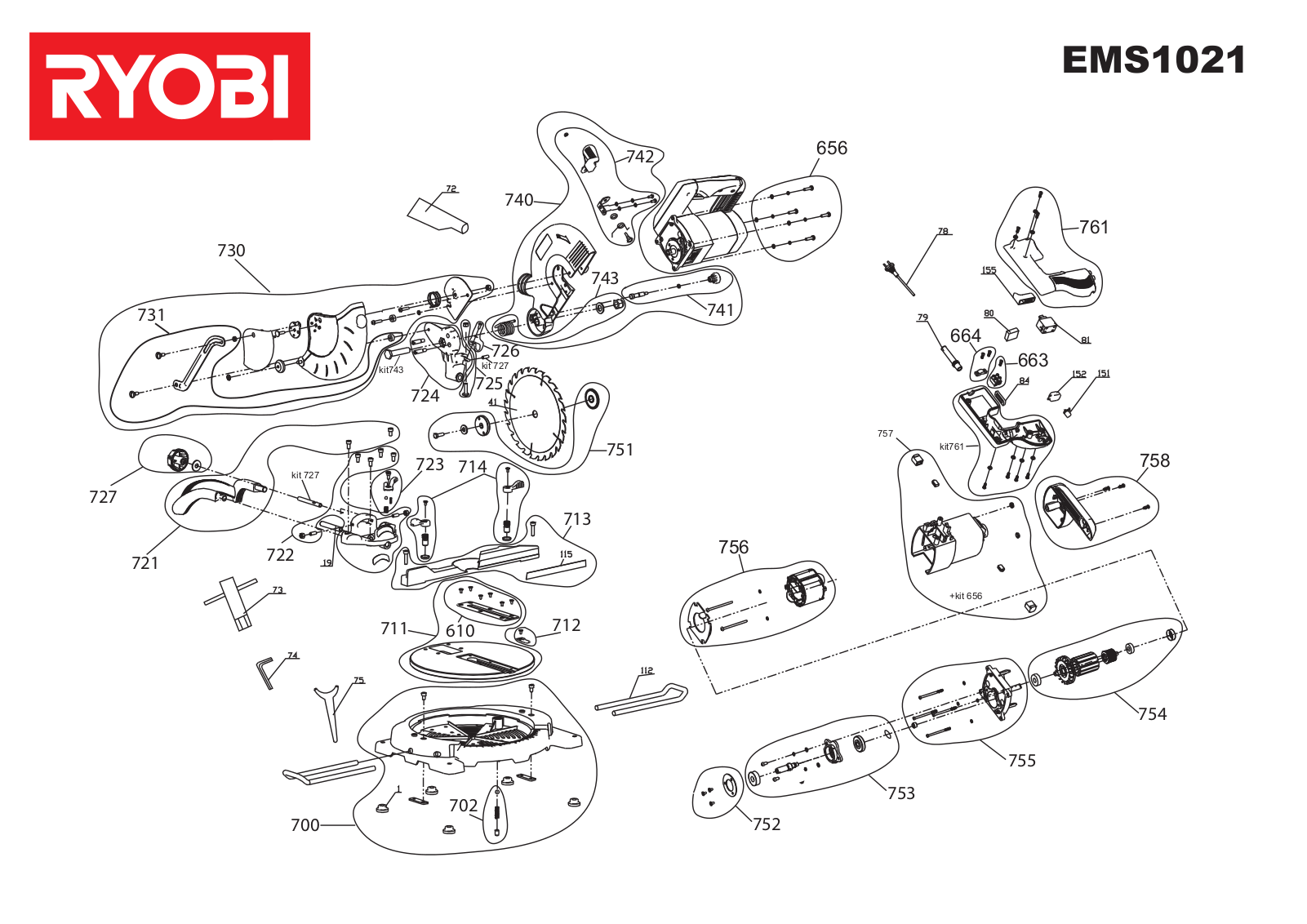 Ryobi EMS1021 User Manual