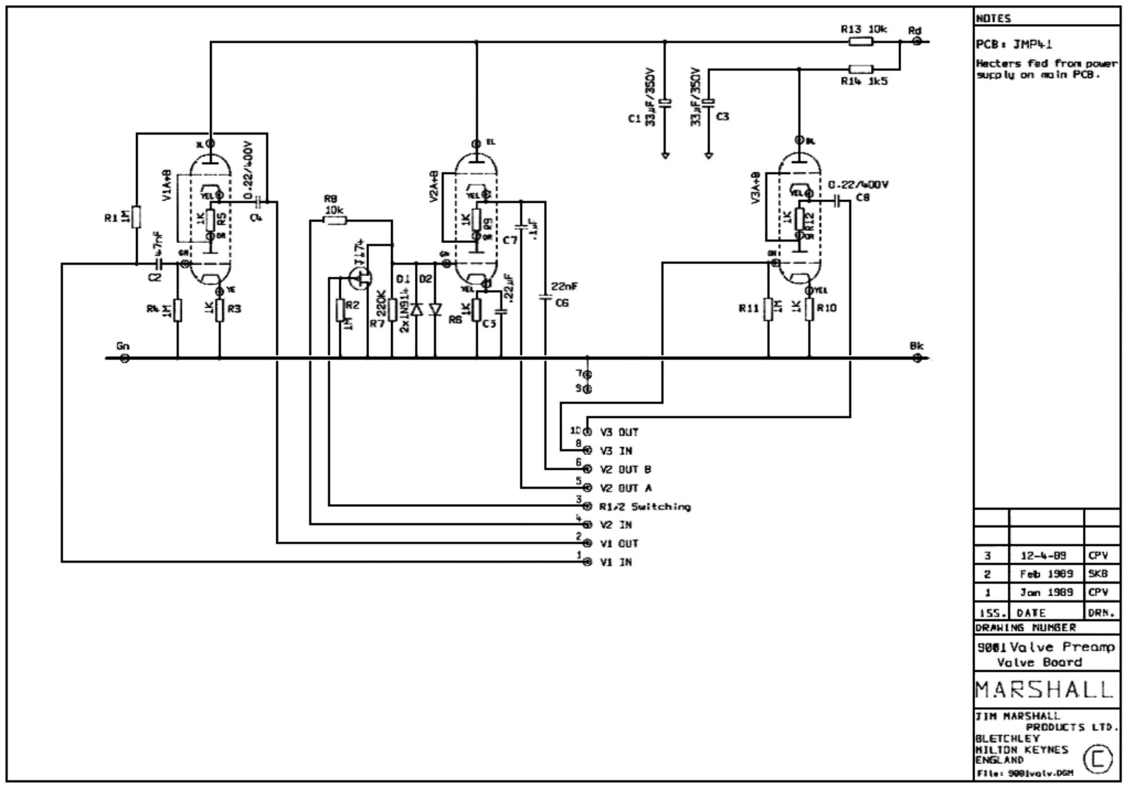 Marshall 9001-4 Schematic