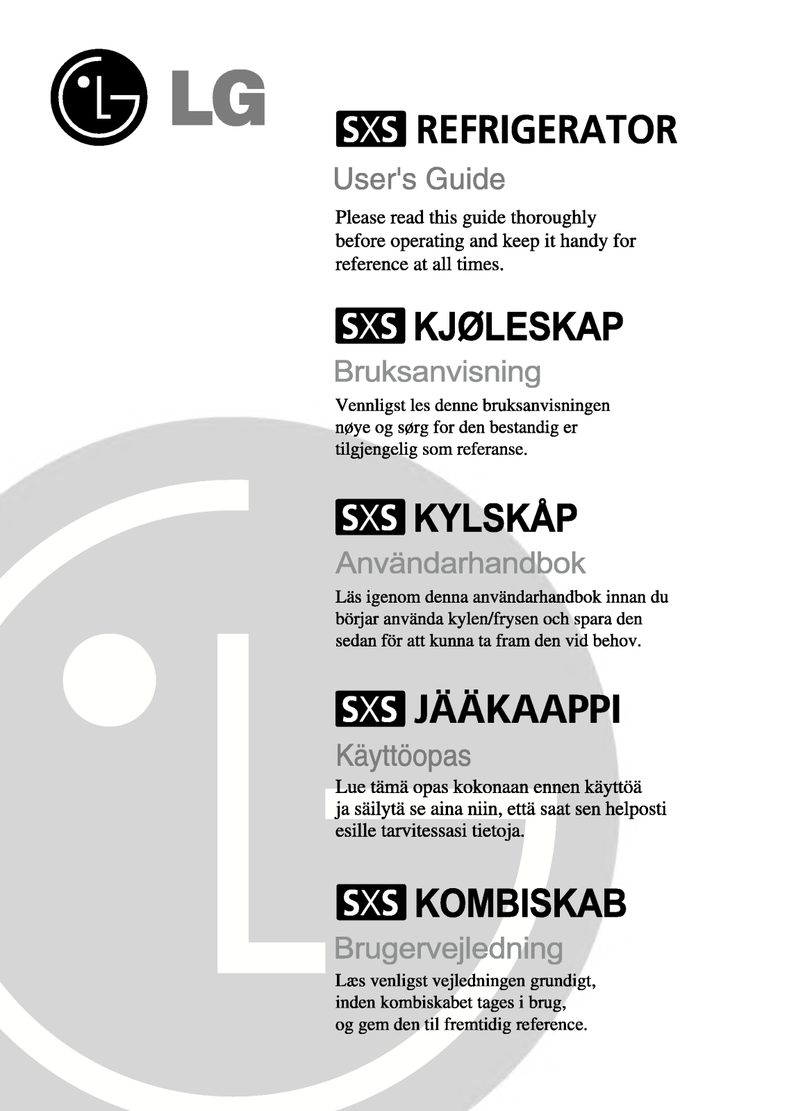 Lg GR-P217PBBA User Manual