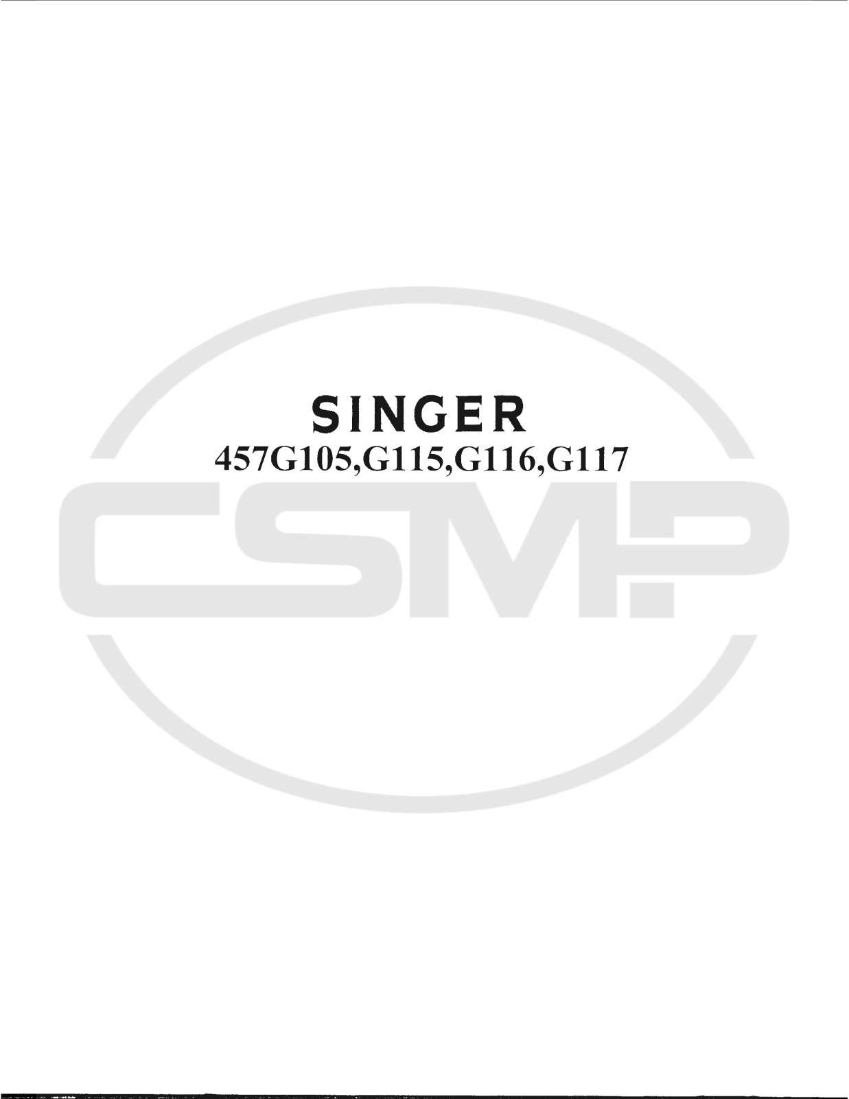 Singer 457G105 Parts Book