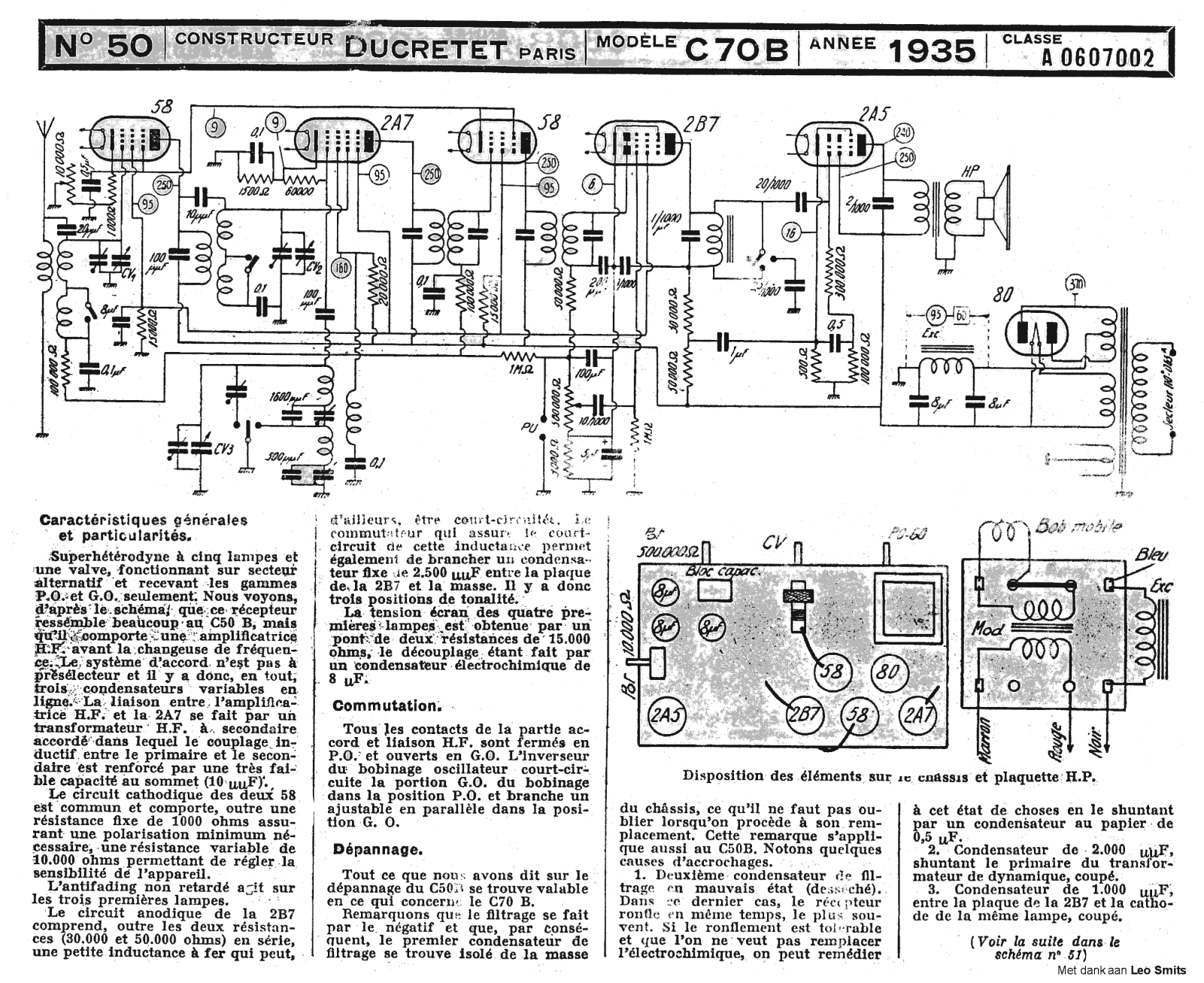 Ducretet C70B Schematic - ManualMachine.com