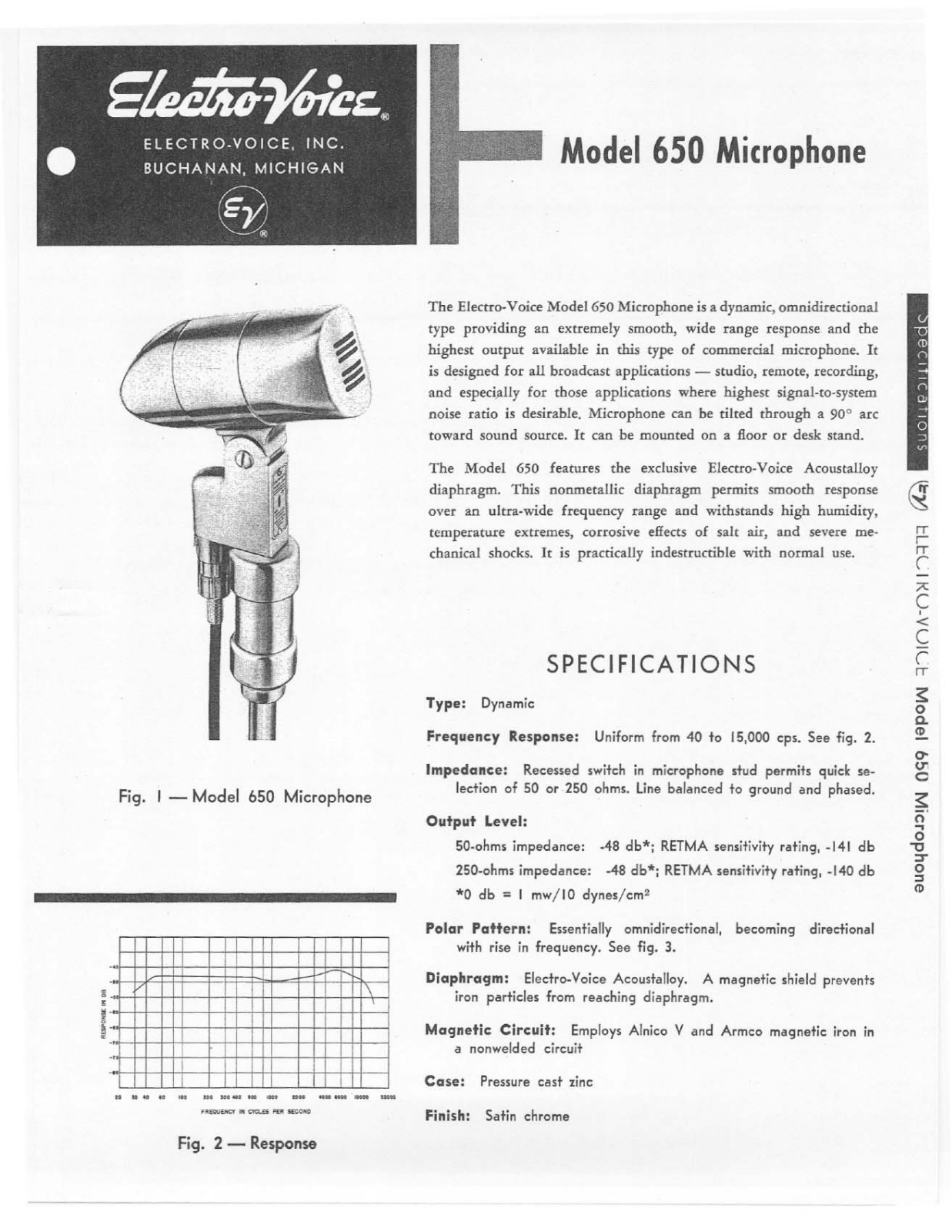 Electro-voice 650 DATASHEET